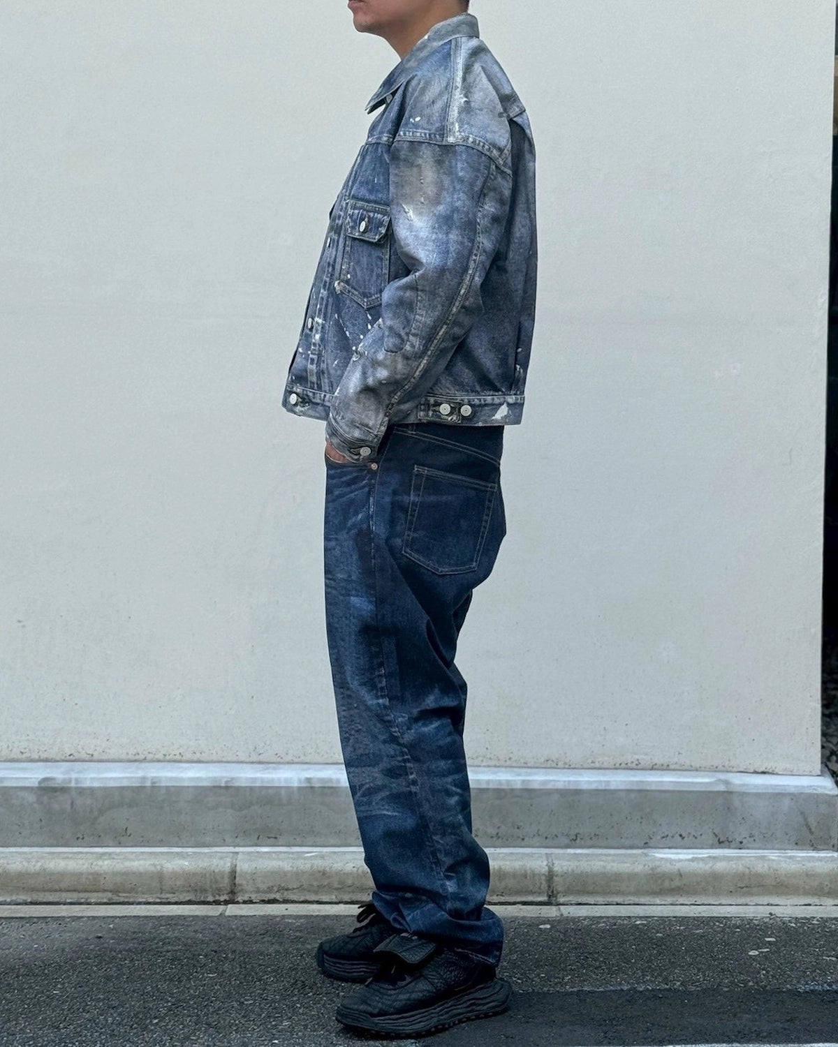 eYe JUNYA WATANABE MAN × New Manual / 綿ナイロンツイル 転写プリント New Manual Wネーム (WQ-P903-100)