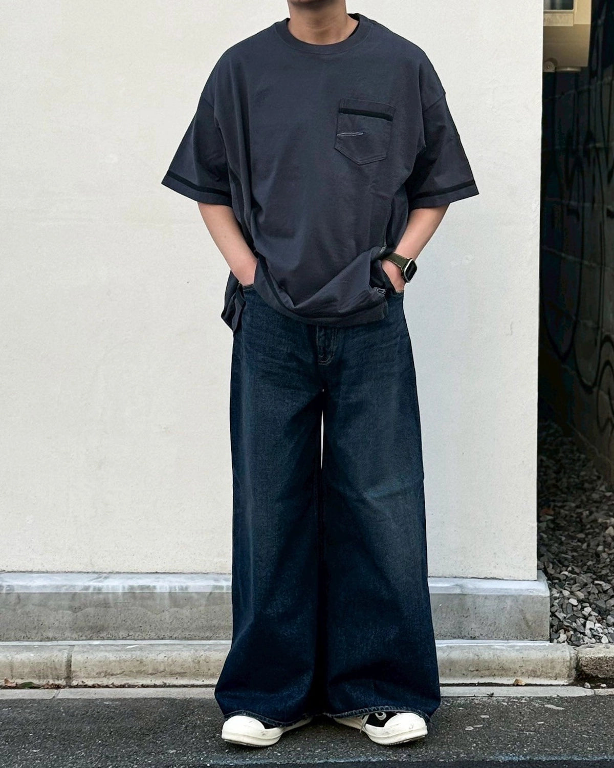 FACETASM / CURVY SLIT BIG TEE (MYK-TEE-01)