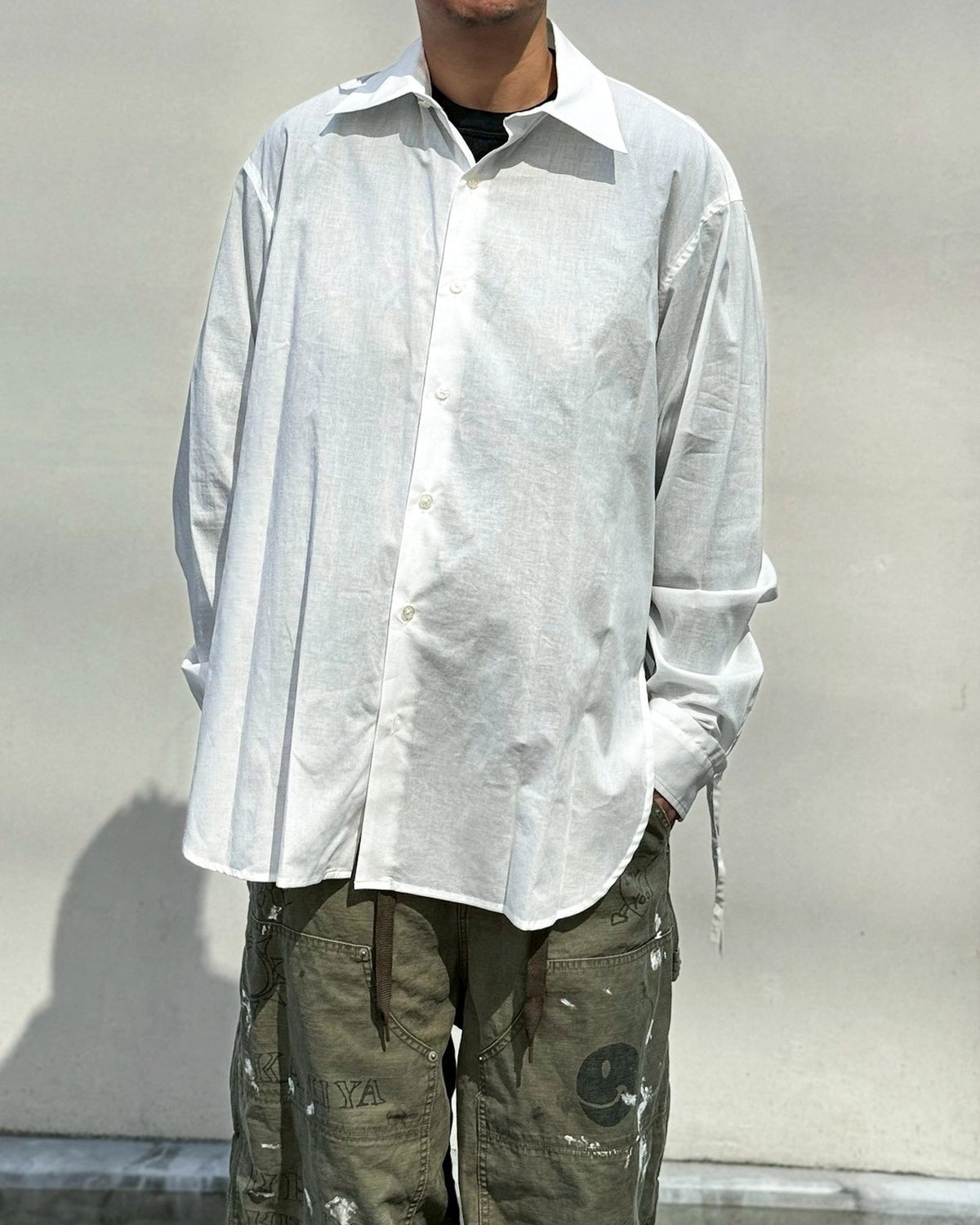 KAMIYA / Drawstring Cuff Shirt (G16SH050)