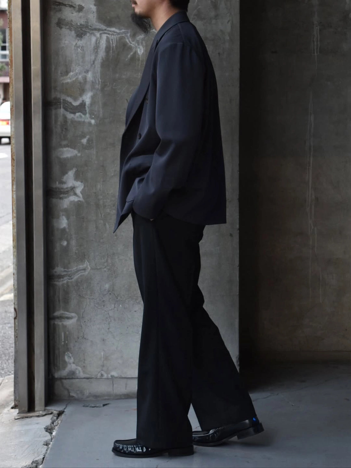 marka / 2/60 Washer Wool Gabardine W.B Jacket Loose Fit (M25D01JK01C)