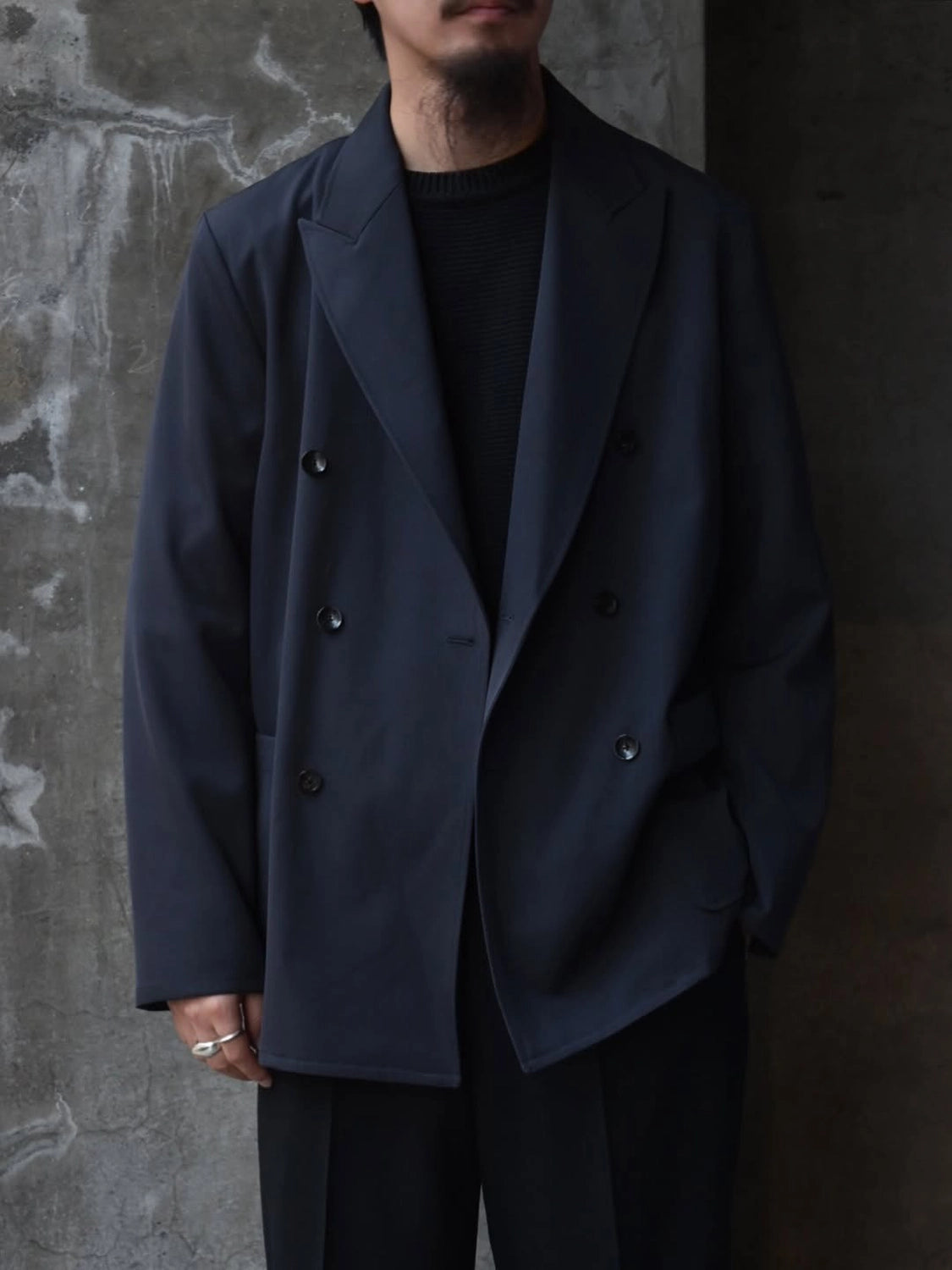 marka / 2/60 Washer Wool Gabardine W.B Jacket Loose Fit (M25D01JK01C)
