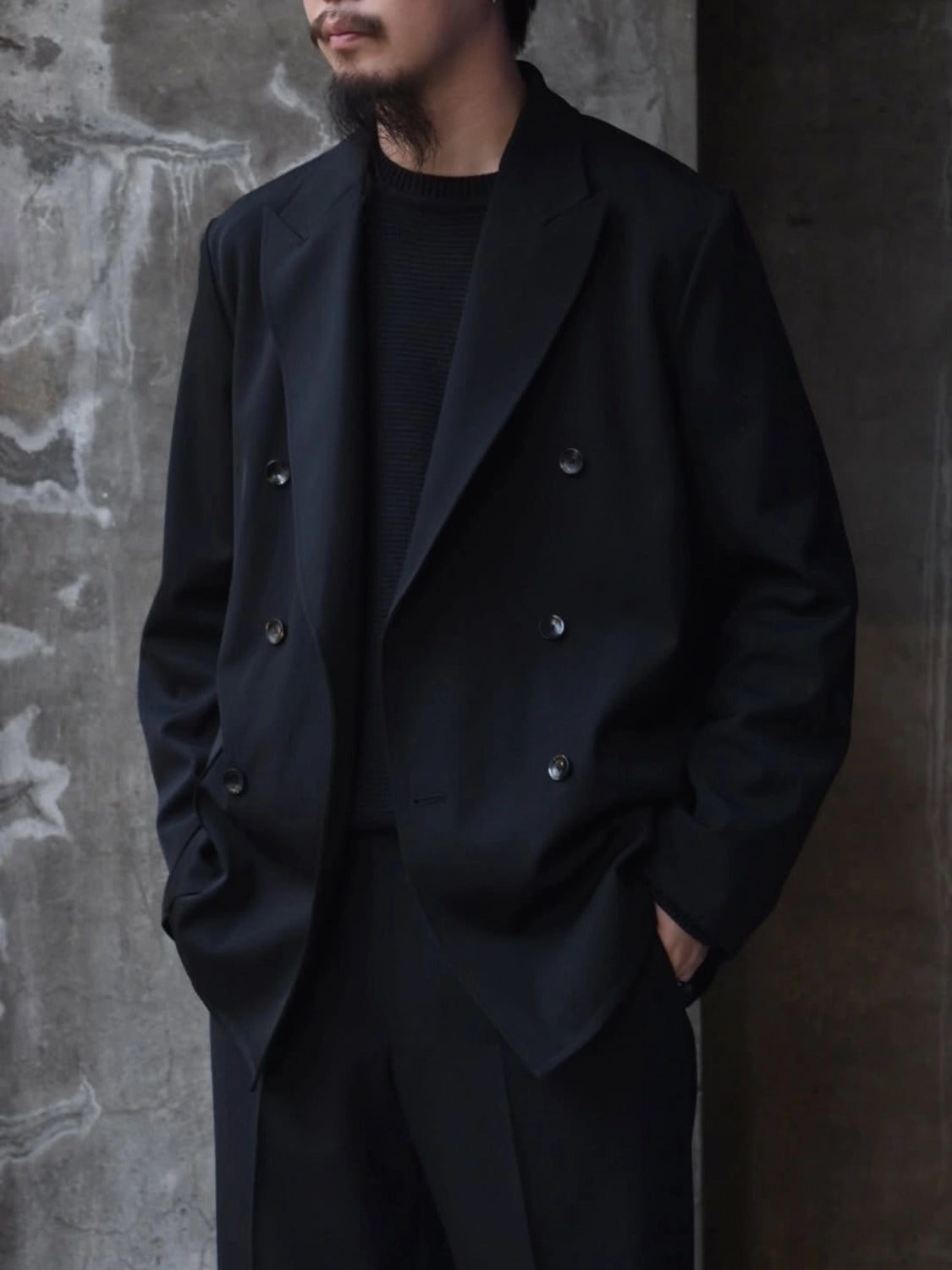 marka / 2/60 Washer Wool Gabardine W.B Jacket Loose Fit (M25D01JK01C)