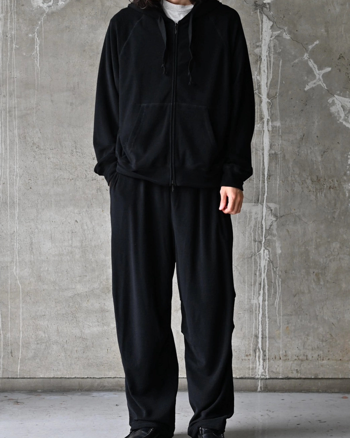 marka / Super 140s Washable Wool Pile Knit / Zip Parka (M26C14CS02C)