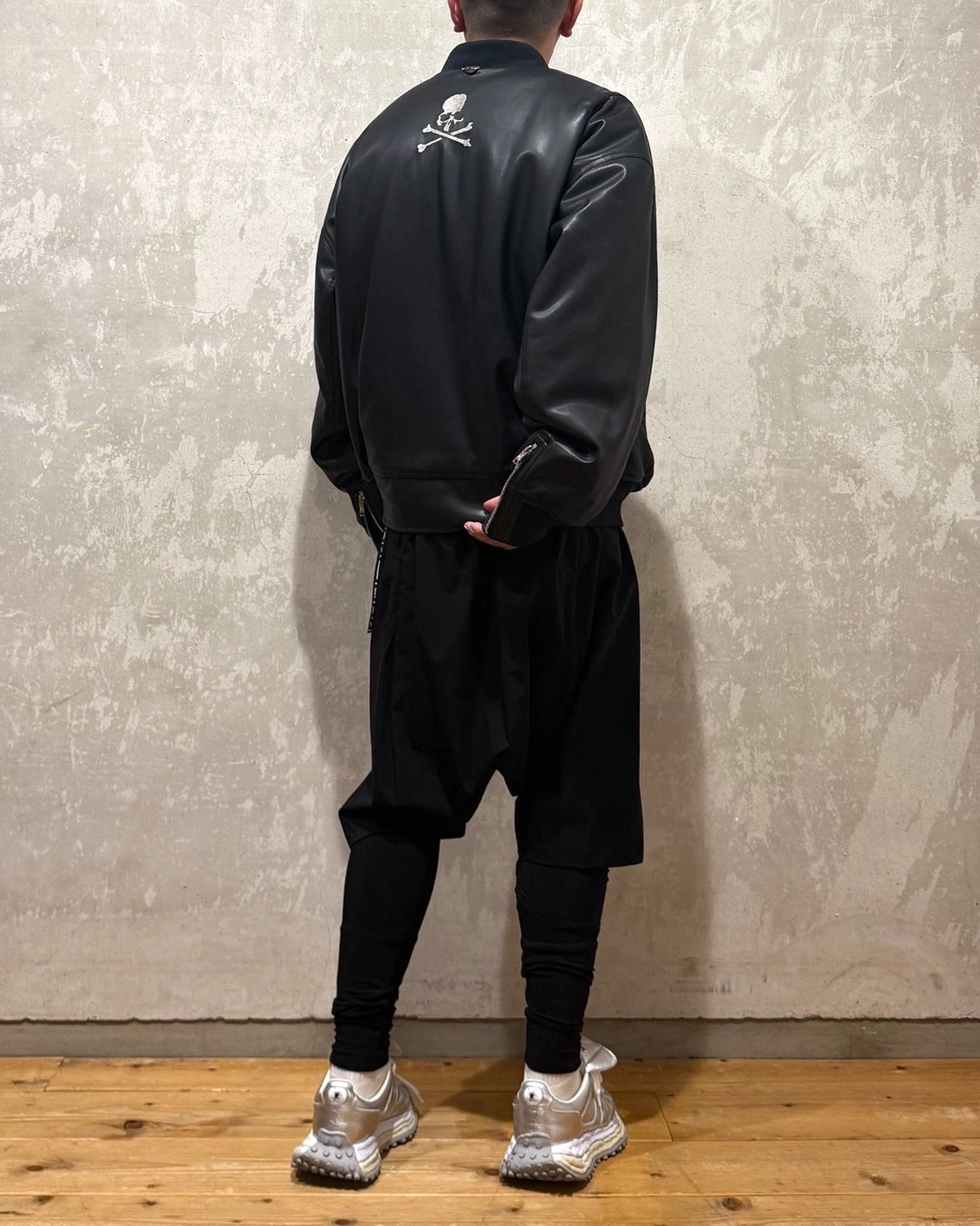 mastermind JAPAN / MJ FAUX LEATHER MA-1 (MJ25E-15-BL024)