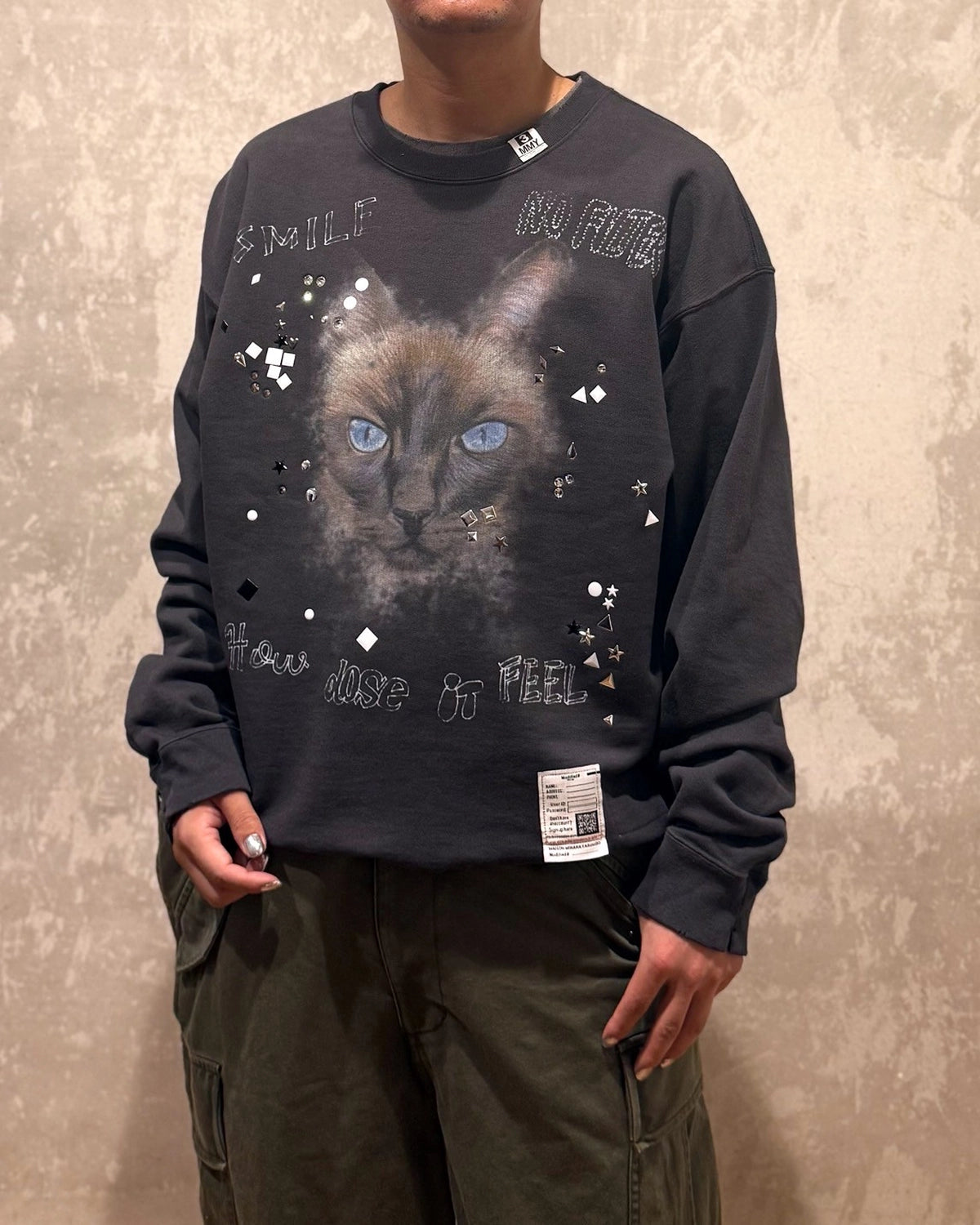 Maison MIHARA YASUHIRO / EMBELLISHDISTRESS PULLOVER (J15PO723)
