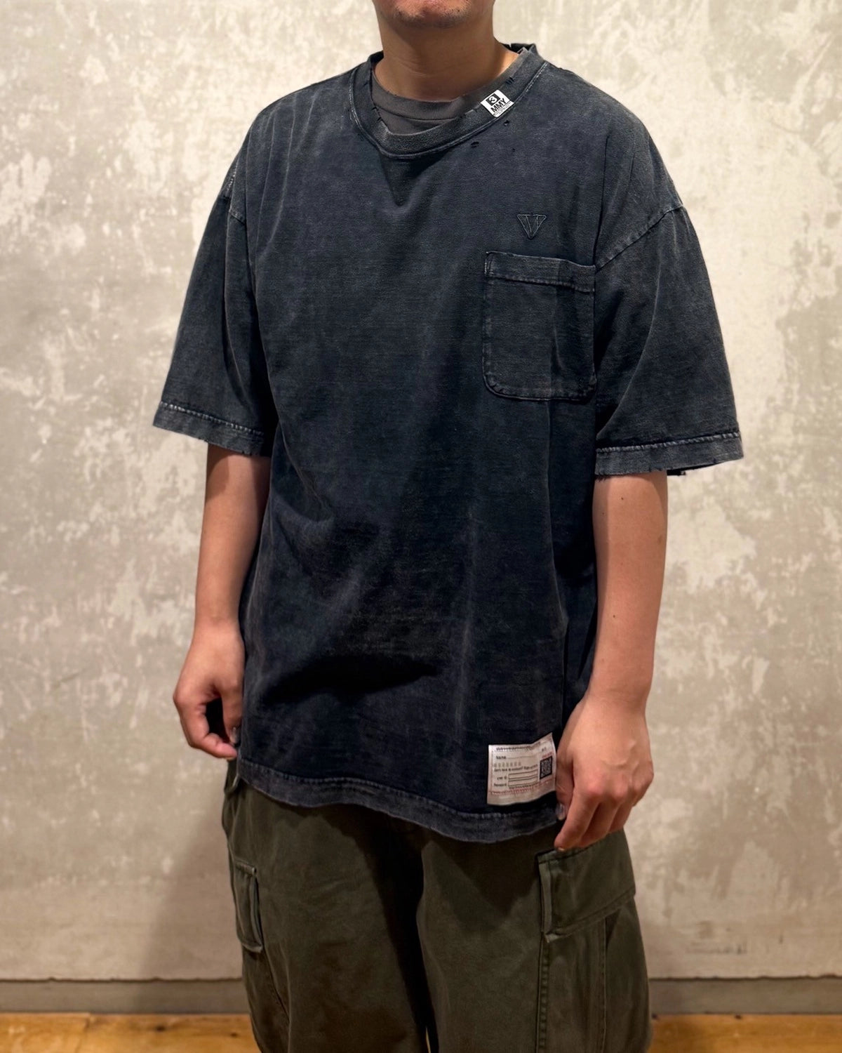 Maison MIHARA YASUHIRO / BLEACHED TEE (A15TS632)