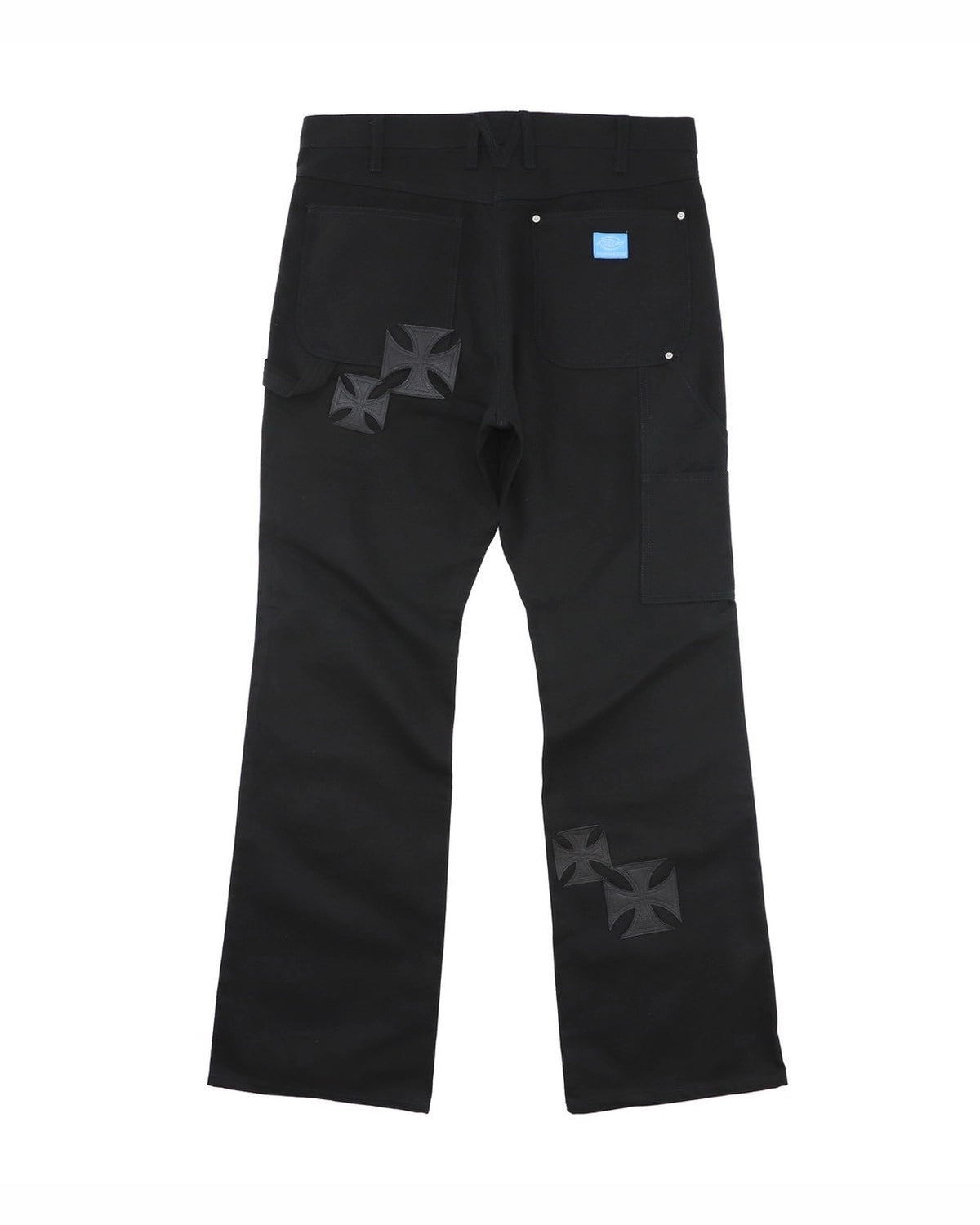 mindseeker × DICKIES / Iron Cross Patch Flare Pants -BLACK- (MSD-261-001)