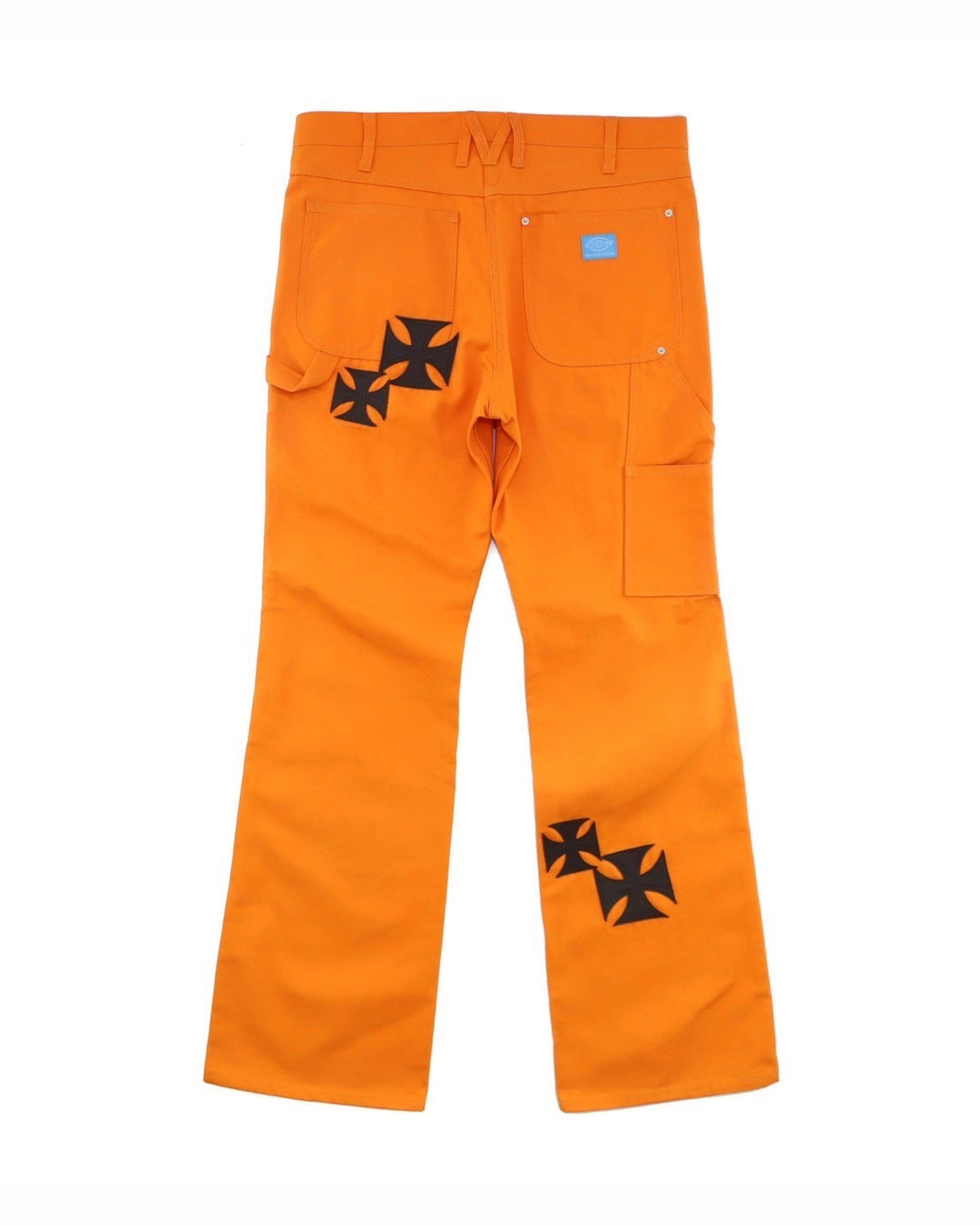 mindseeker × DICKIES / Iron Cross Patch Flare Pants -ORANGE- (MSD-261-001)