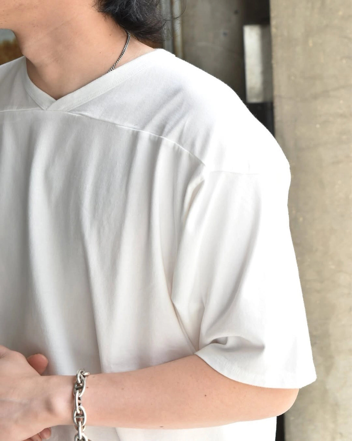 NONNATIVE / COACH S/S V-NECK TEE COTTON JERSEY OVERDYED (NN-C4618)