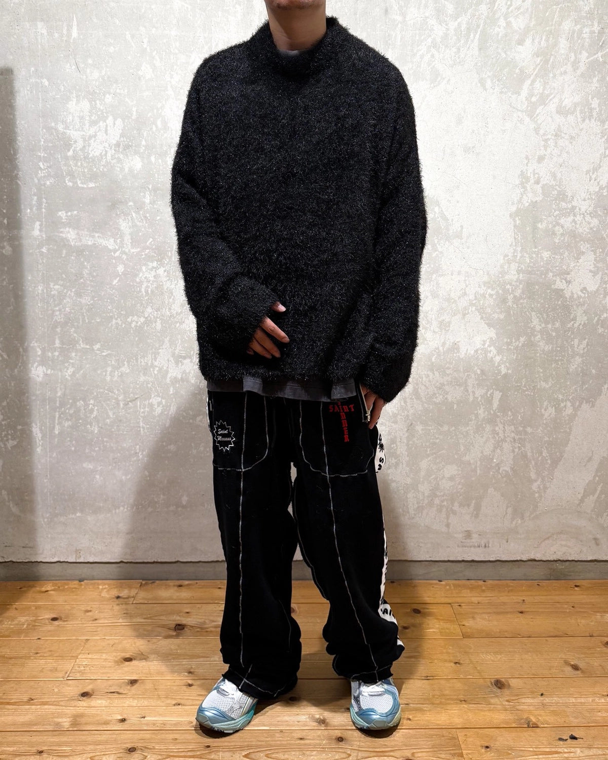 ©︎SAINT Mxxxxxx / CREW NECK KNIT -GLITTER (SM-HR1-0000-068)