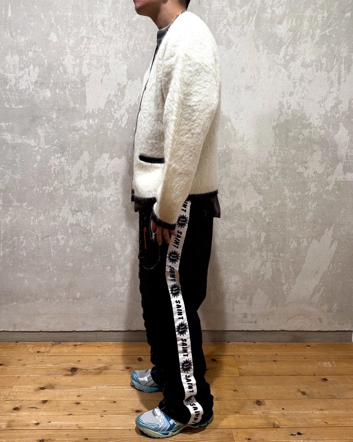 ©︎SAINT Mxxxxxx / KNIT CARDIGAN -TRIM (SM-HR1-0000-071)