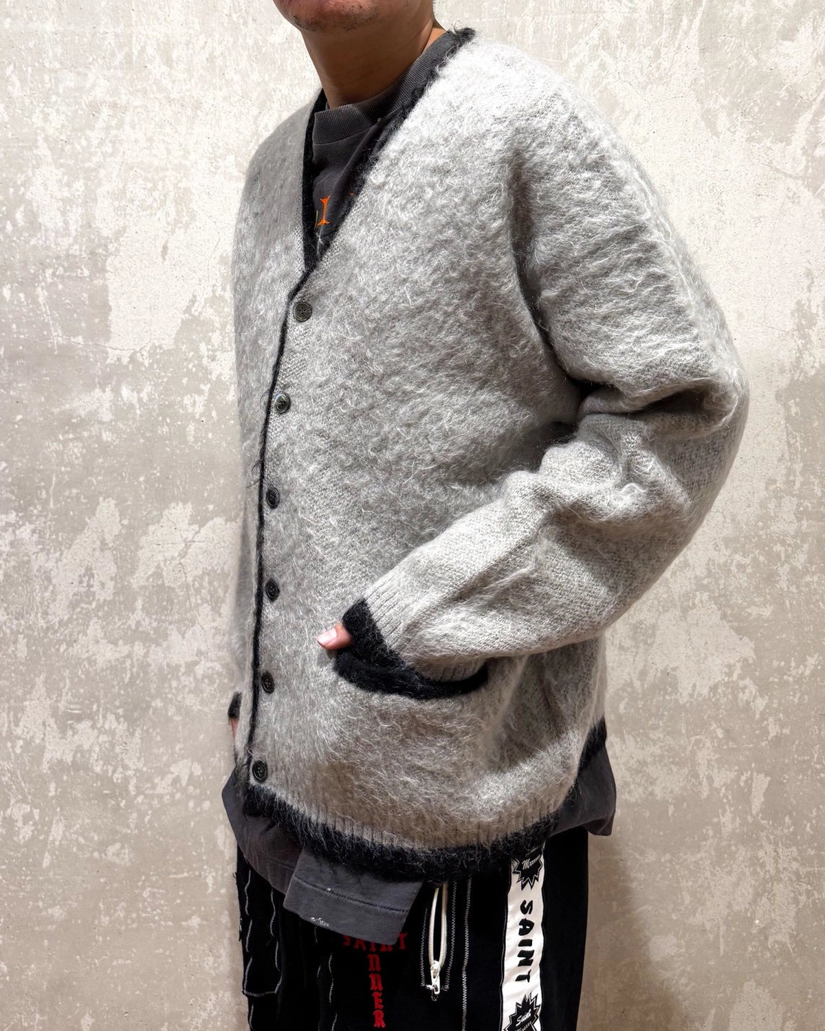 ©︎SAINT Mxxxxxx / KNIT CARDIGAN -TRIM (SM-HR1-0000-072)