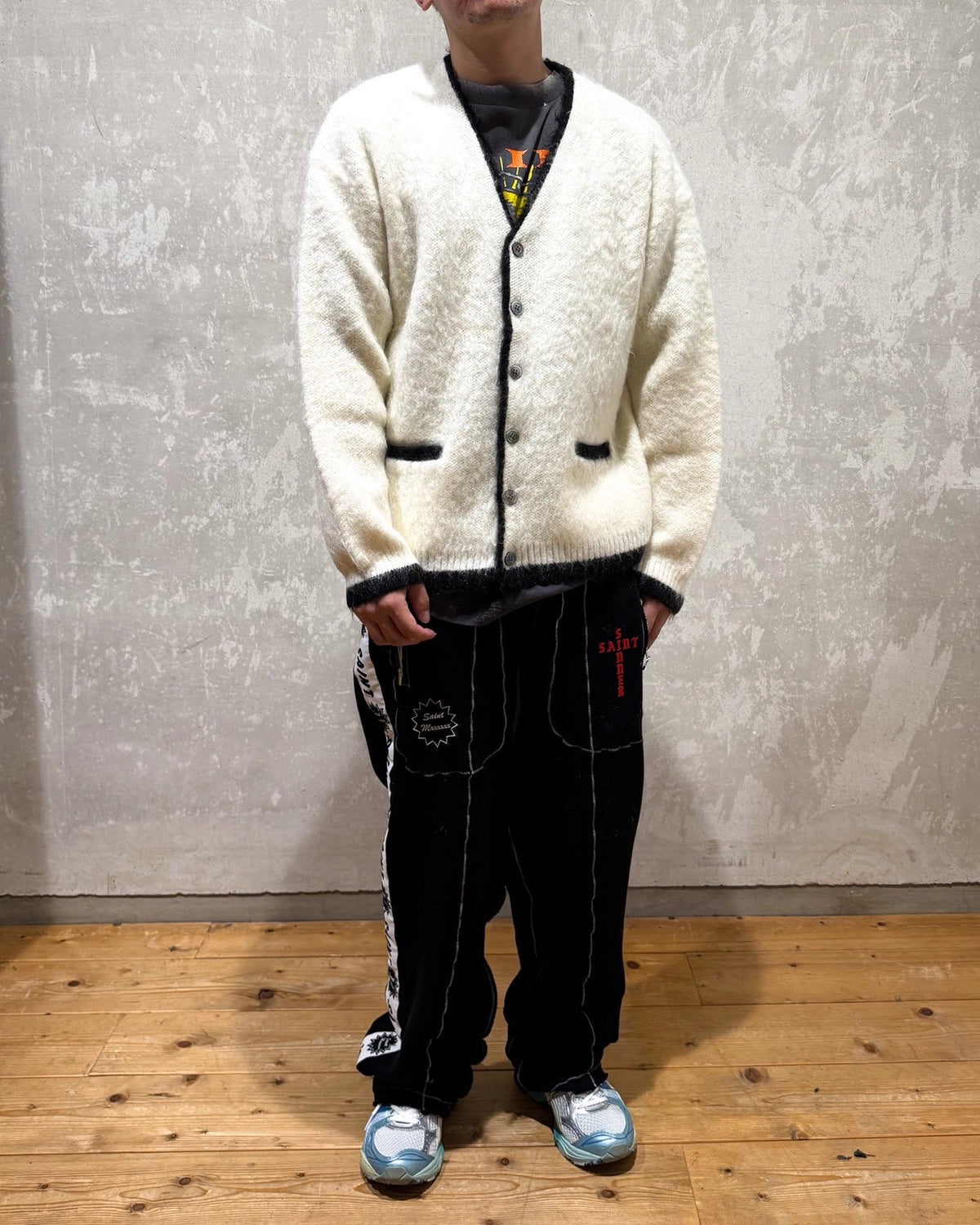 ©︎SAINT Mxxxxxx / KNIT CARDIGAN -TRIM (SM-HR1-0000-071)