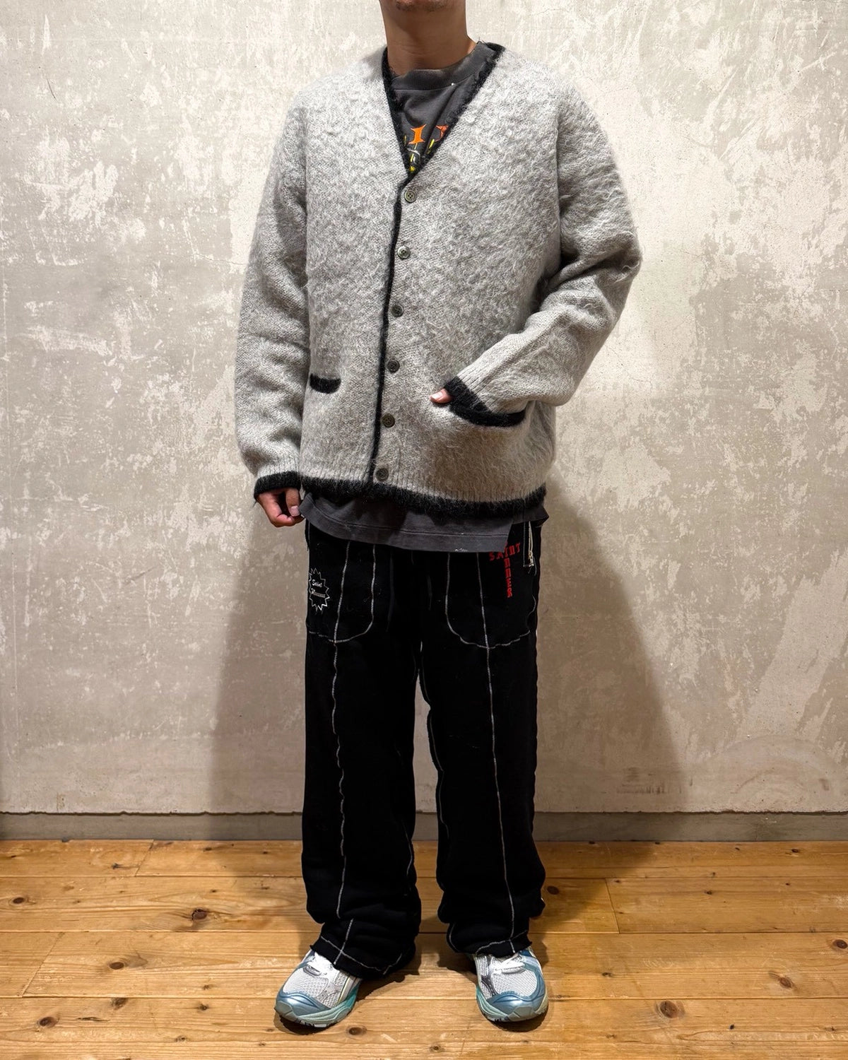 ©︎SAINT Mxxxxxx / KNIT CARDIGAN -TRIM (SM-HR1-0000-072)