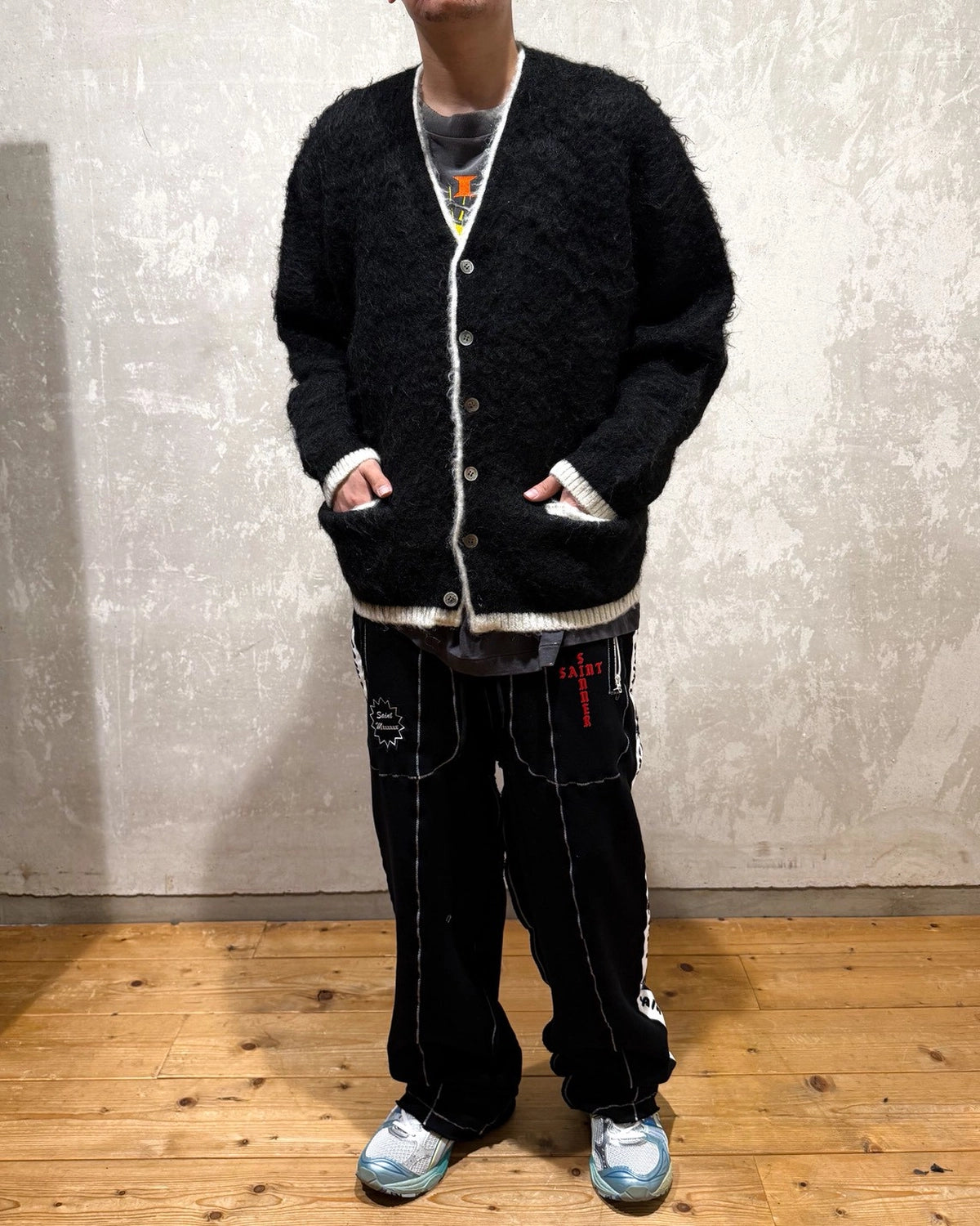 ©︎SAINT Mxxxxxx / KNIT CARDIGAN -TRIM (SM-HR1-0000-070)
