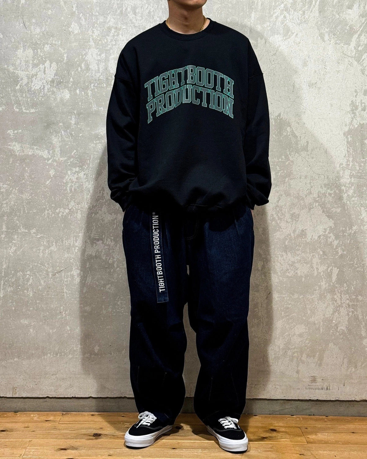 TIGHTBOOTH / COLLEGE CREW SWEAT SHIRT (SS25-SW06)