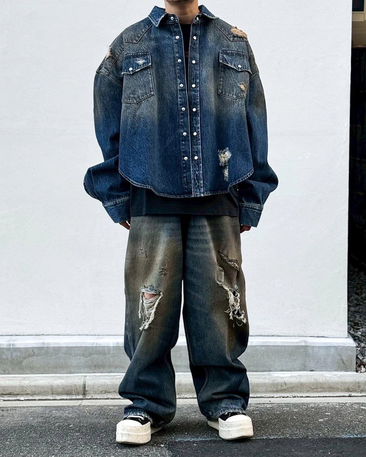 VETEMENTS / COWBOY DENIM SHIRT (ME76DS071D)