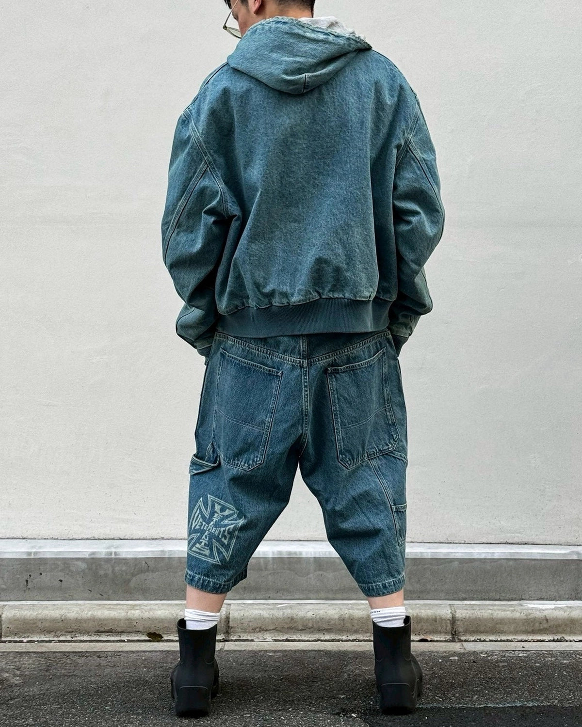 VETEMENTS / HOODED WORKWEAR DENIM JACKET (ME76DJ061N1)