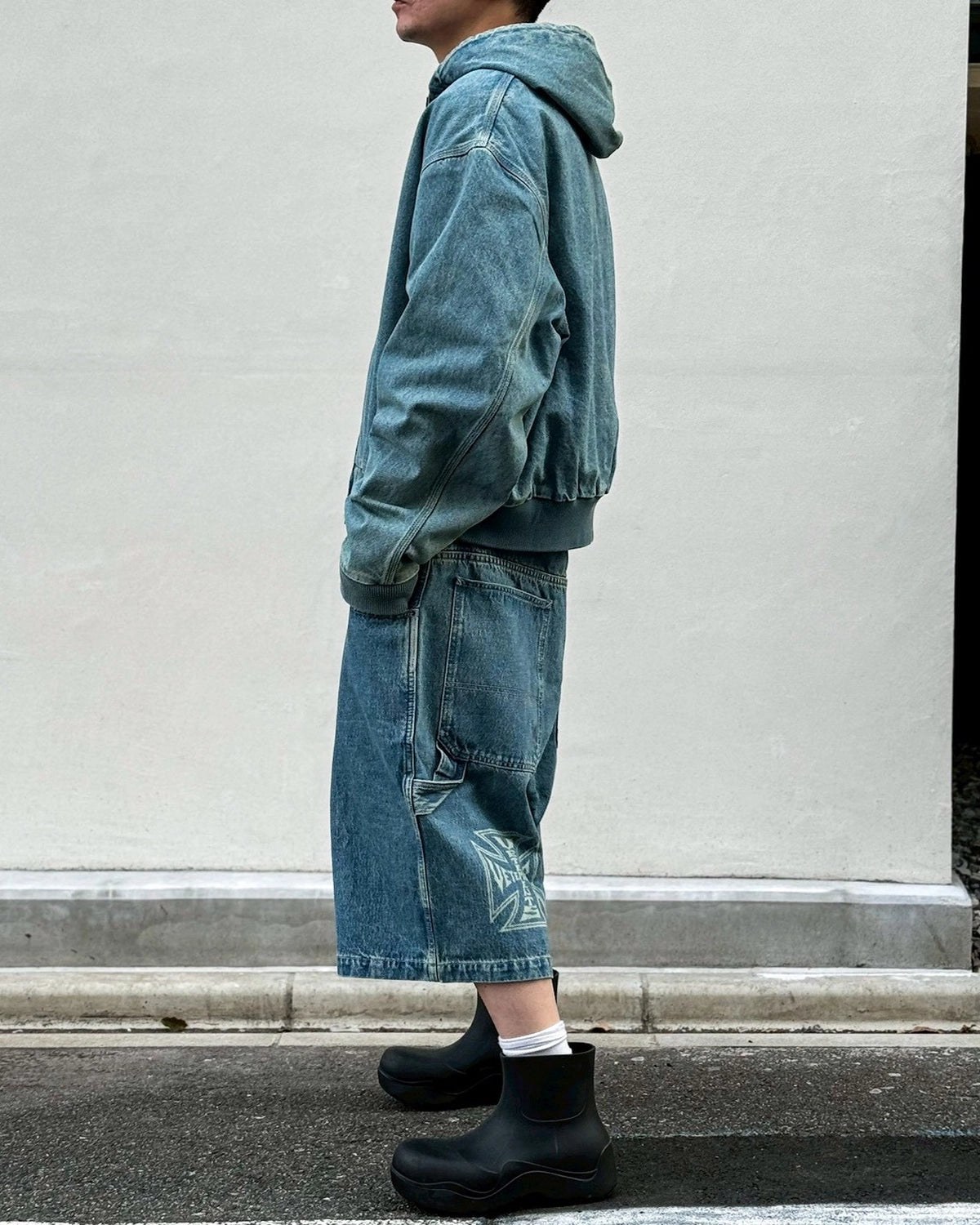 VETEMENTS / HOODED WORKWEAR DENIM JACKET (ME76DJ061N1)