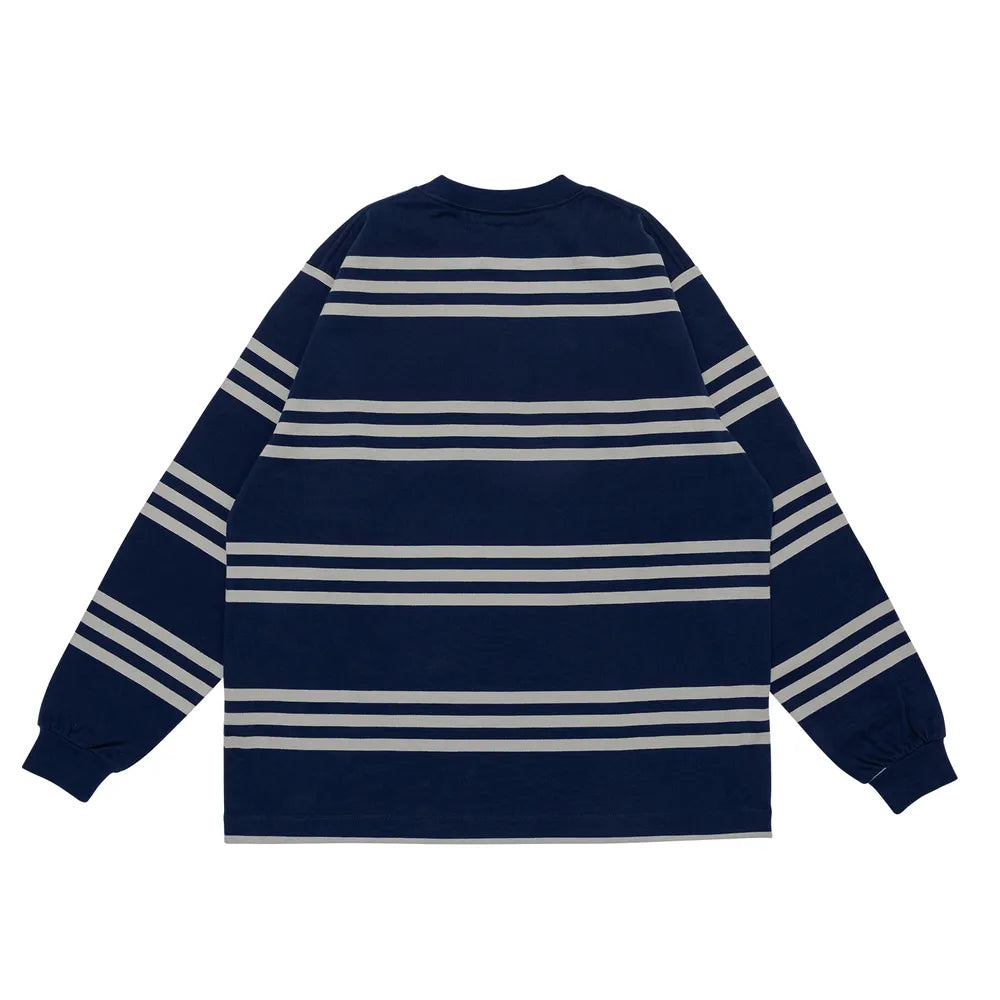 LQQK STUDIO / L/S RUGBY WEIGHT BORDER POCKET TEE (LQS24LT19)
