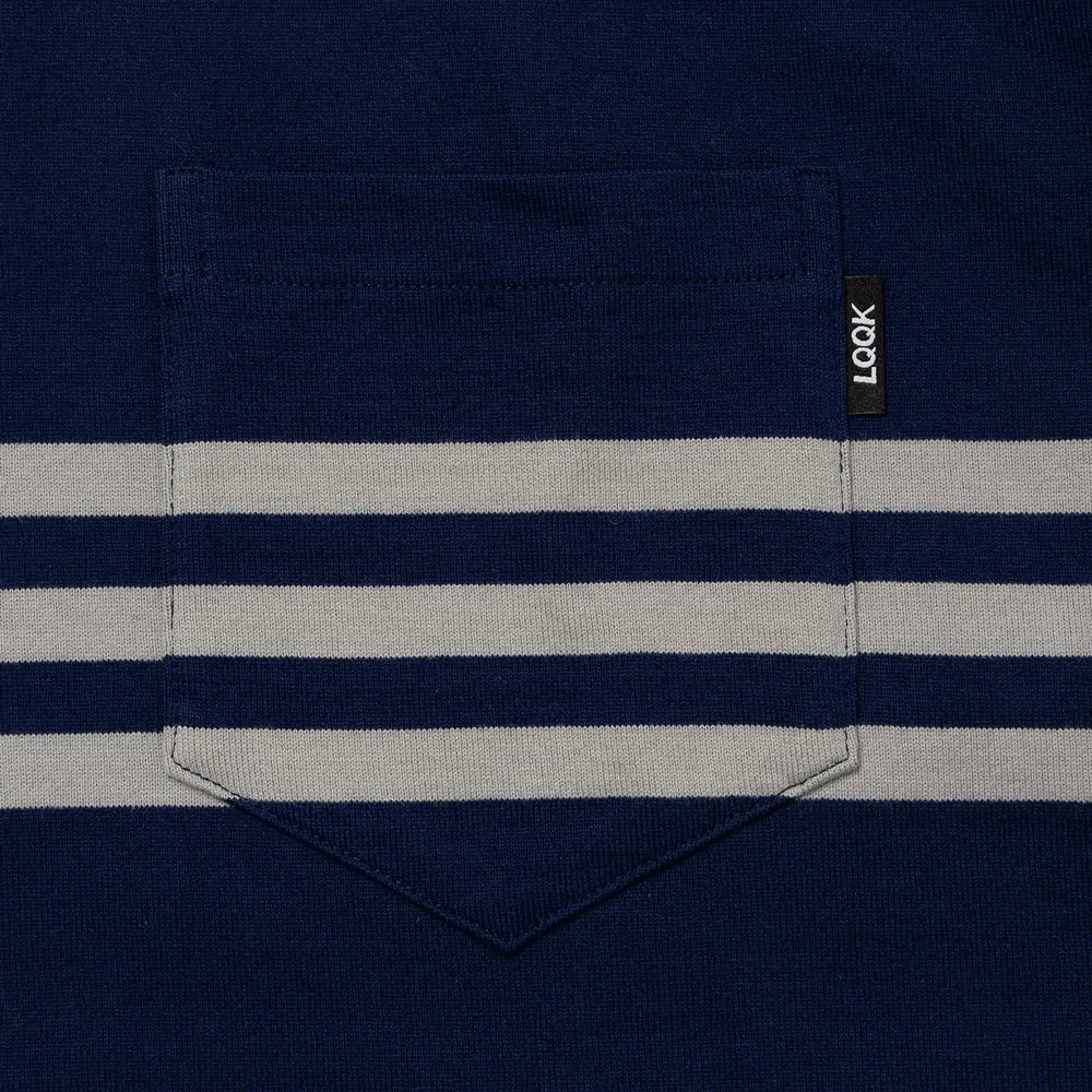 LQQK STUDIO / L/S RUGBY WEIGHT BORDER POCKET TEE (LQS24LT19)