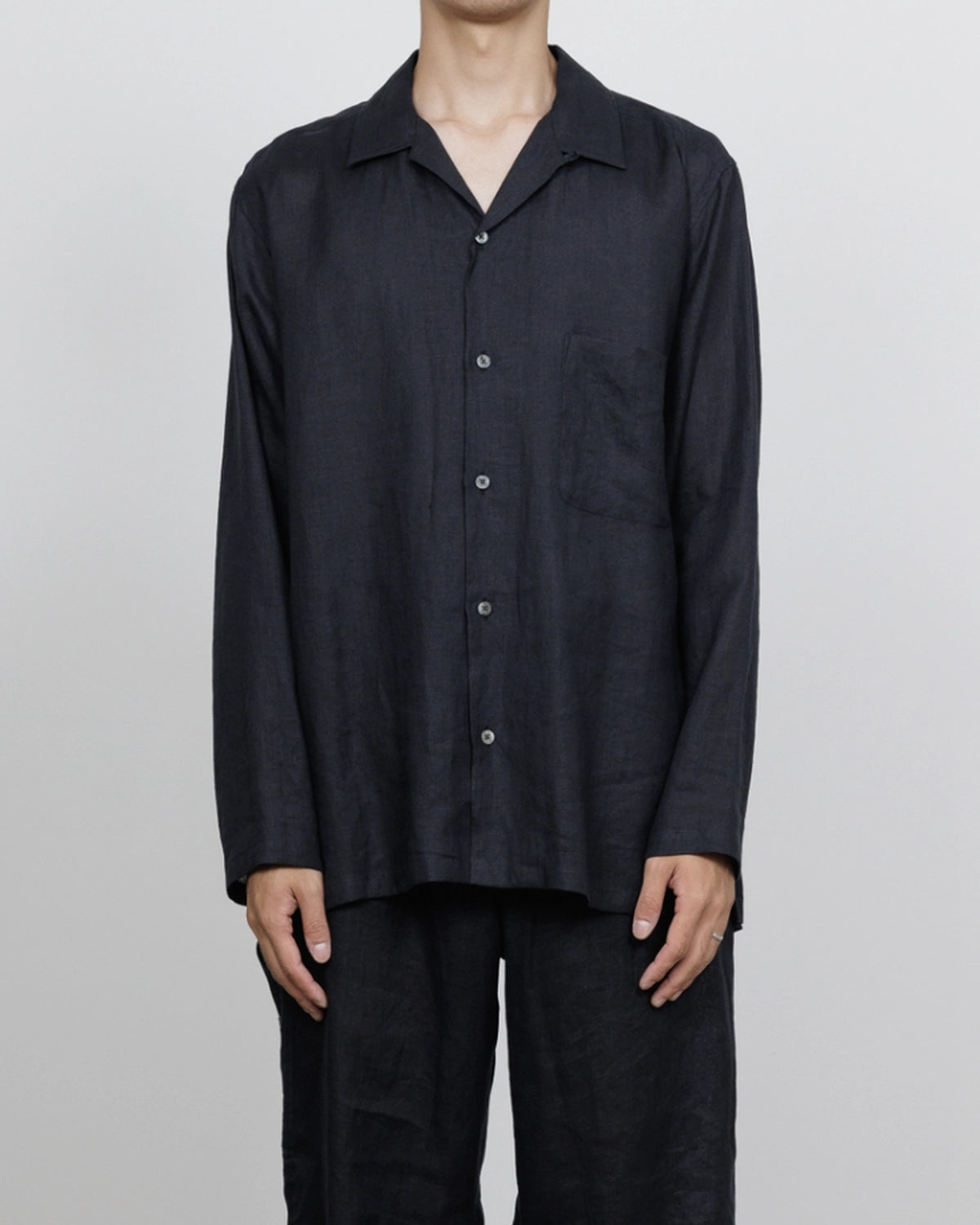 MARKAWARE の Hemp Shirting Comfort Fit Open Collar Shirt (A26A22SH02C)