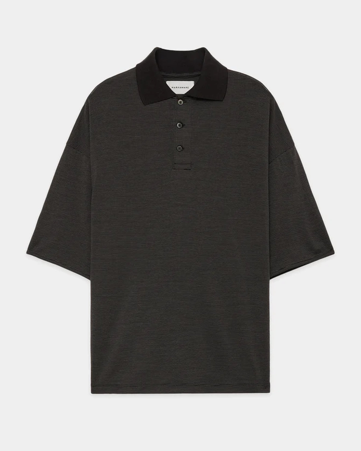 MARKAWARE の SUPER 160's WOOL WASHABLE KNIT SHORT SLEEVE POLO (A25A07CS01B)