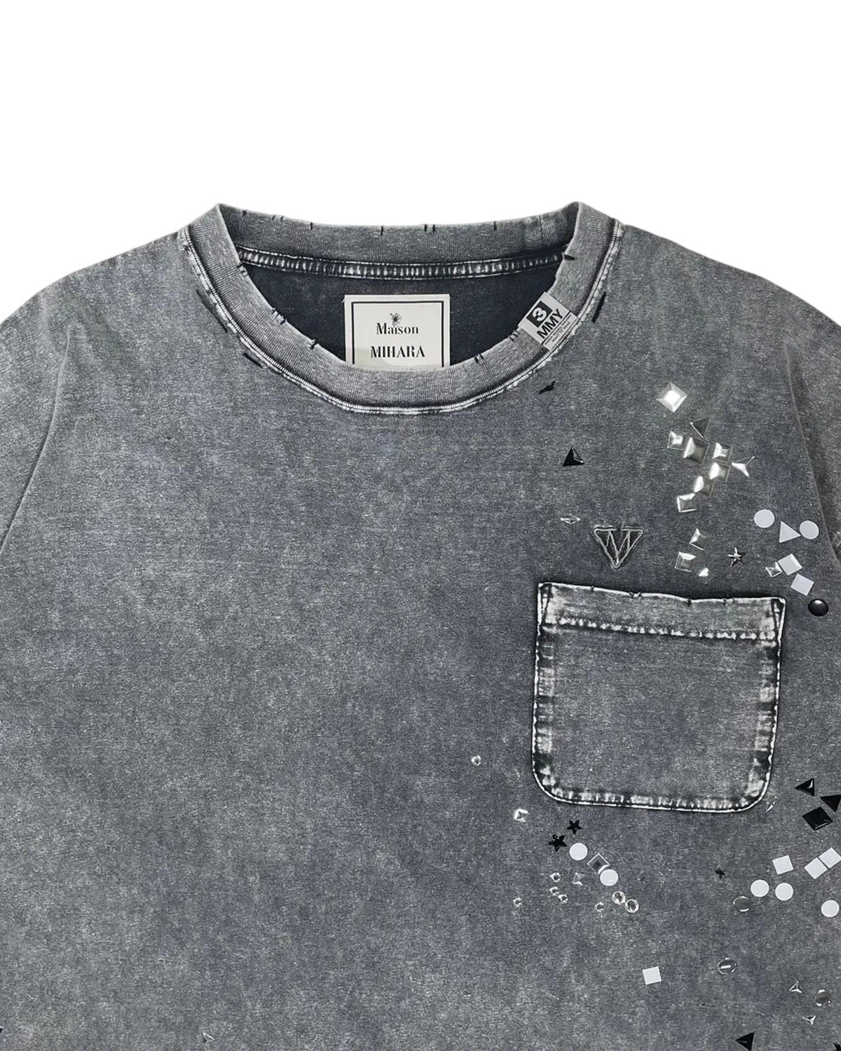 Maison MIHARA YASUHIRO / EMBELLISH BLEACH TEE (A15TS631)