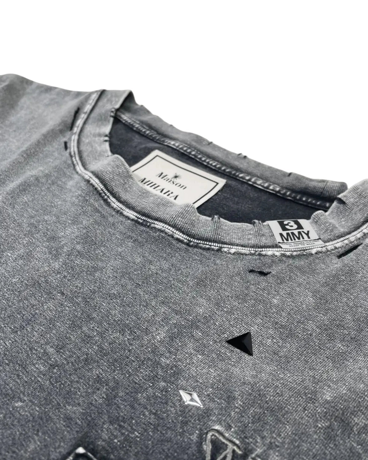 Maison MIHARA YASUHIRO / EMBELLISH BLEACH TEE (A15TS631)