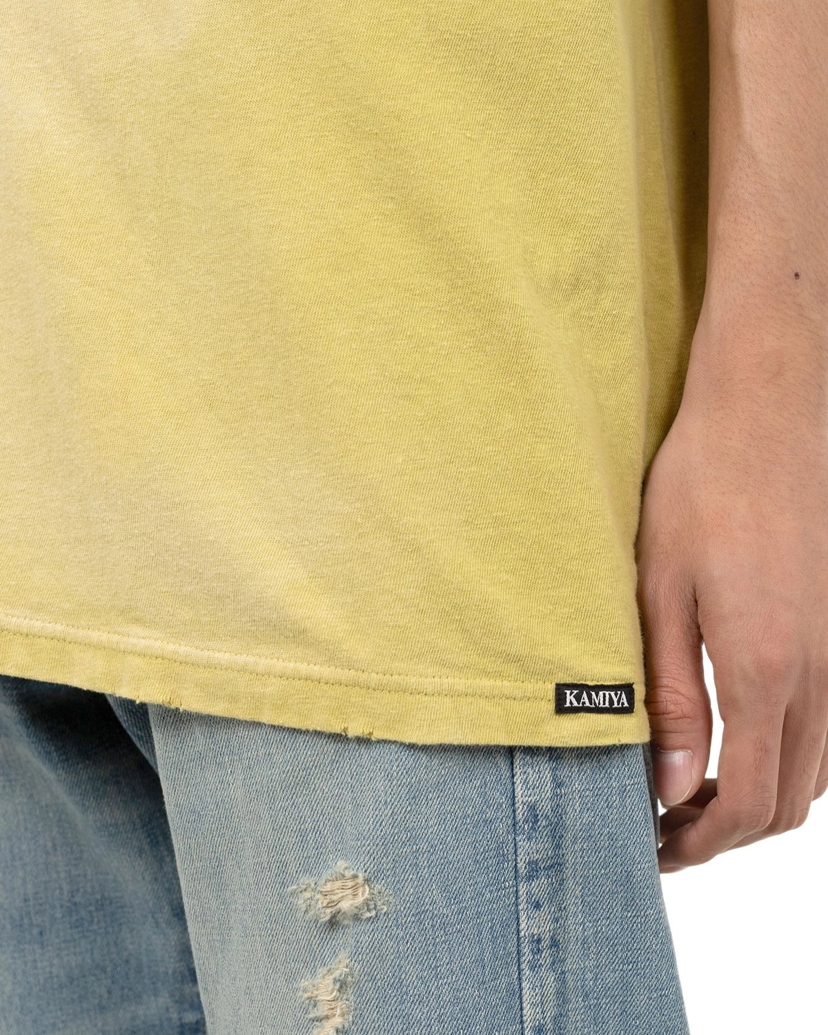 KAMIYA / “KMY-ROSE” Distressed T-shirt (G14TS079)