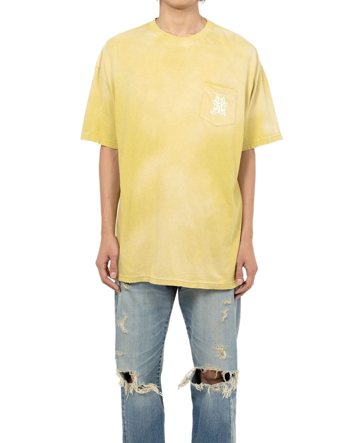 KAMIYA / “KMY-ROSE” Distressed T-shirt (G14TS079)