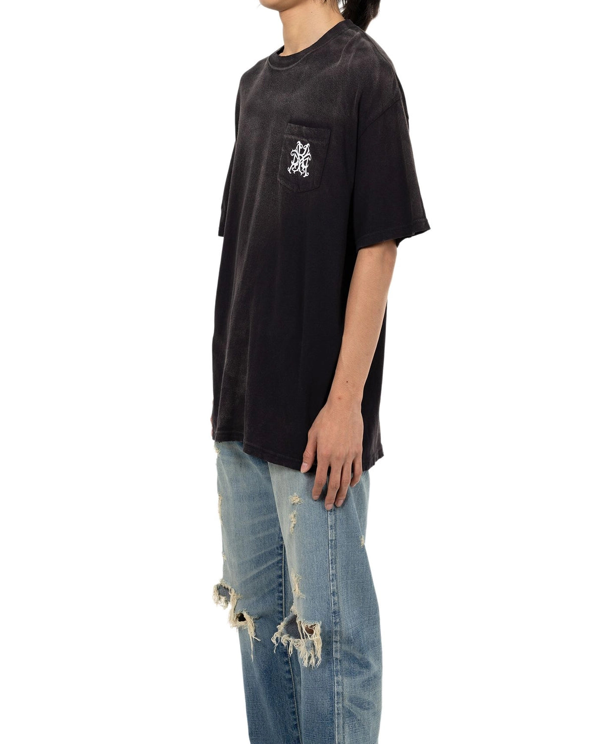KAMIYA / “KMY-ROSE” Distressed T-shirt (G14TS079)