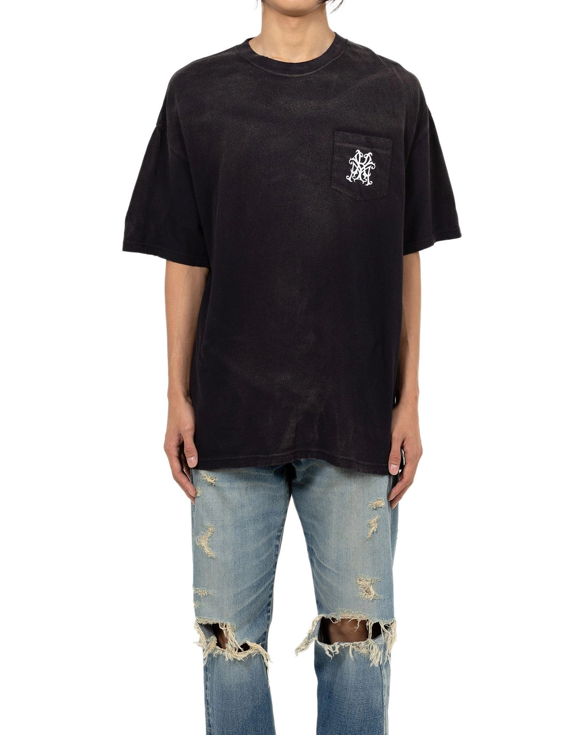 KAMIYA / “KMY-ROSE” Distressed T-shirt (G14TS079)