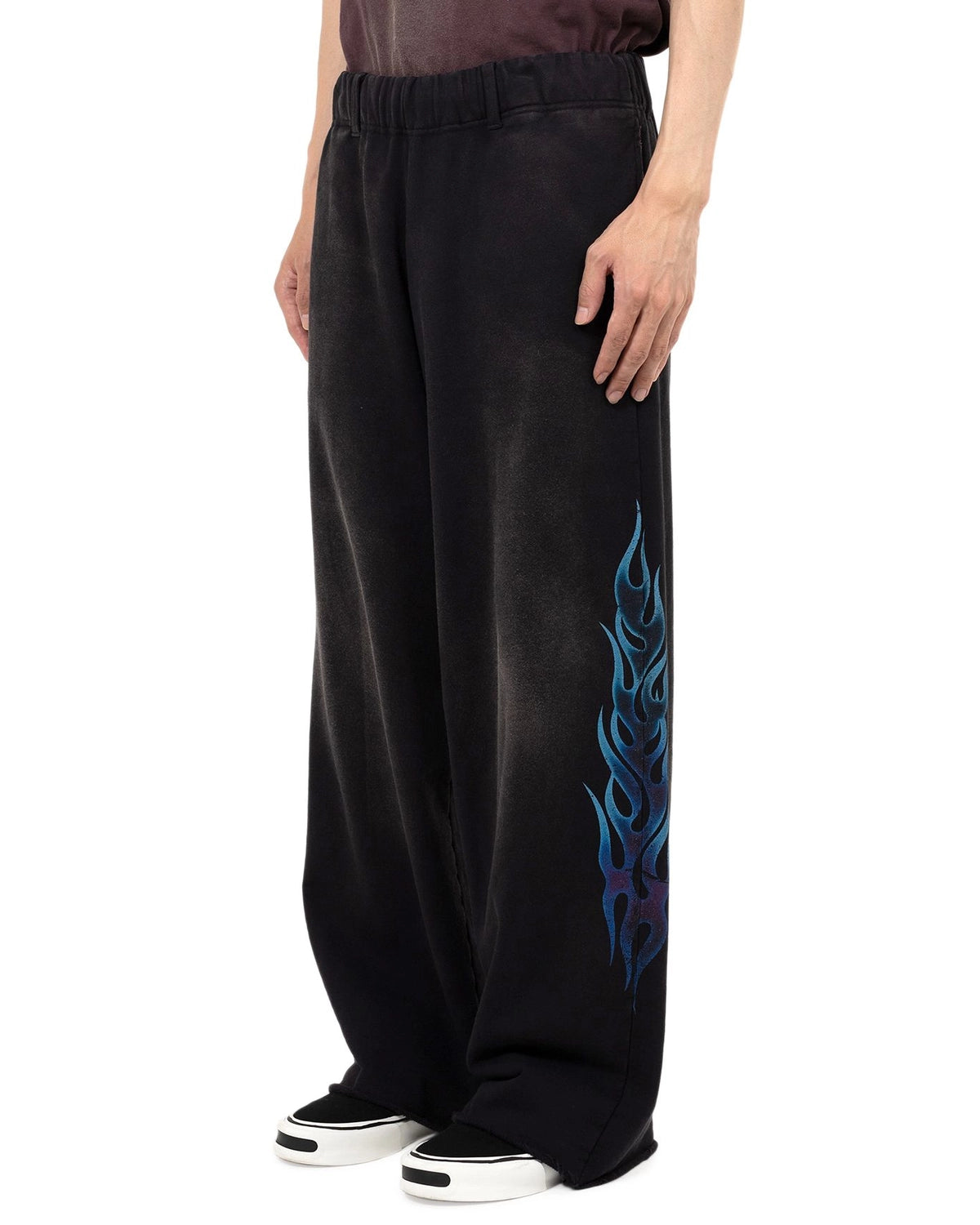 KAMIYA / “KMY-FIRE” Distressed Sweat Pants (G14PT076)