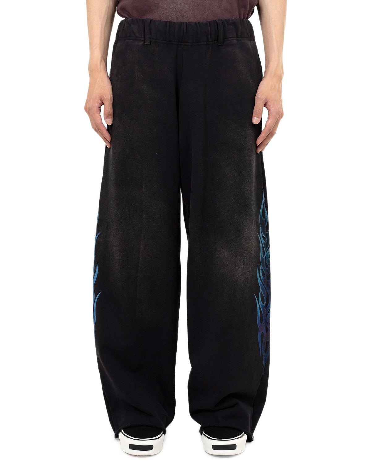 KAMIYA / “KMY-FIRE” Distressed Sweat Pants (G14PT076)