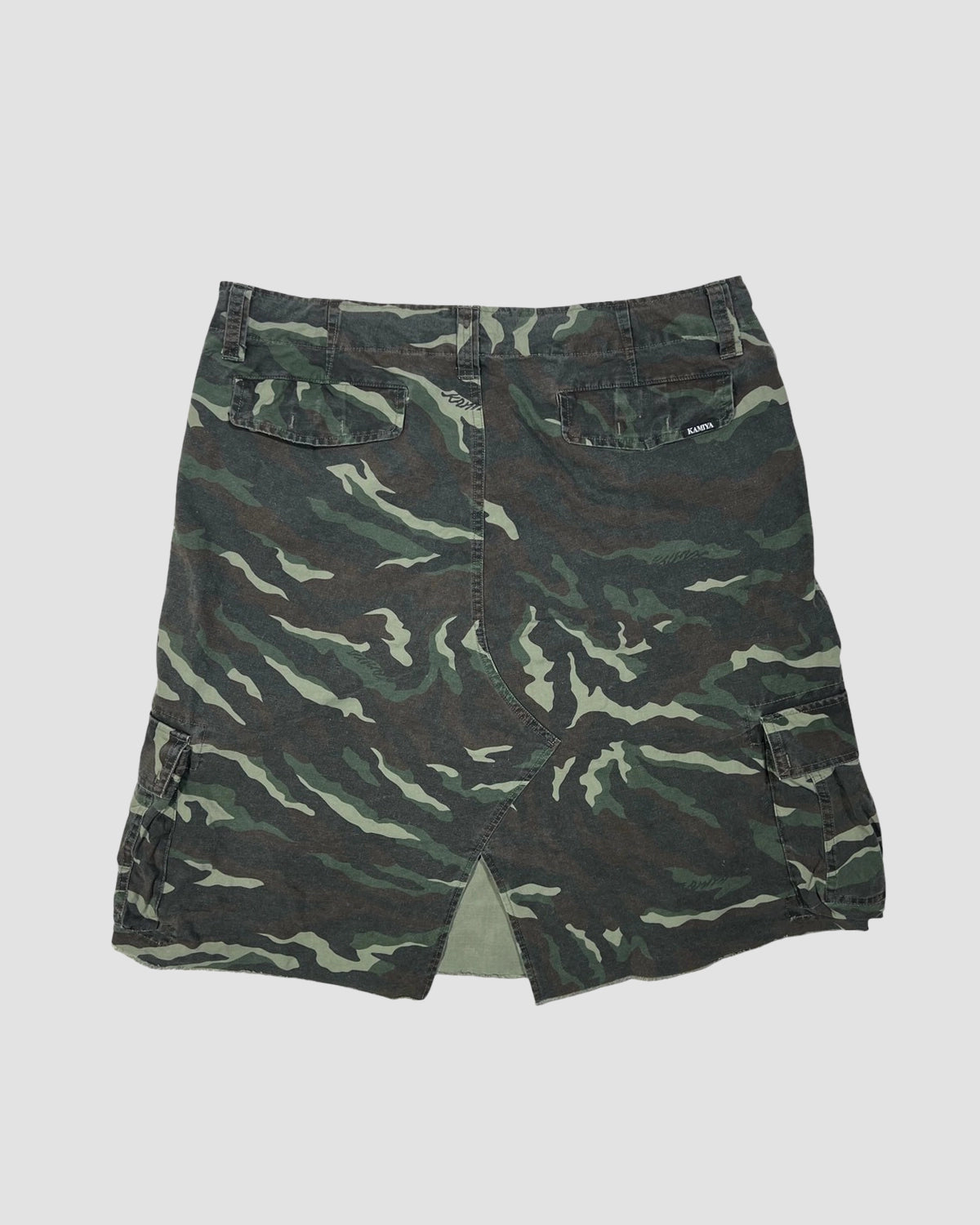KAMIYA / Camo Wash Wrap Skirt (G14PT018)