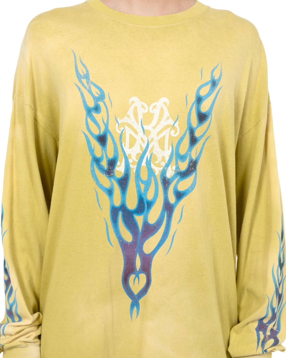 KAMIYA / “KMY-FIRE” Distressed L/S T-shirt (G14LT079)