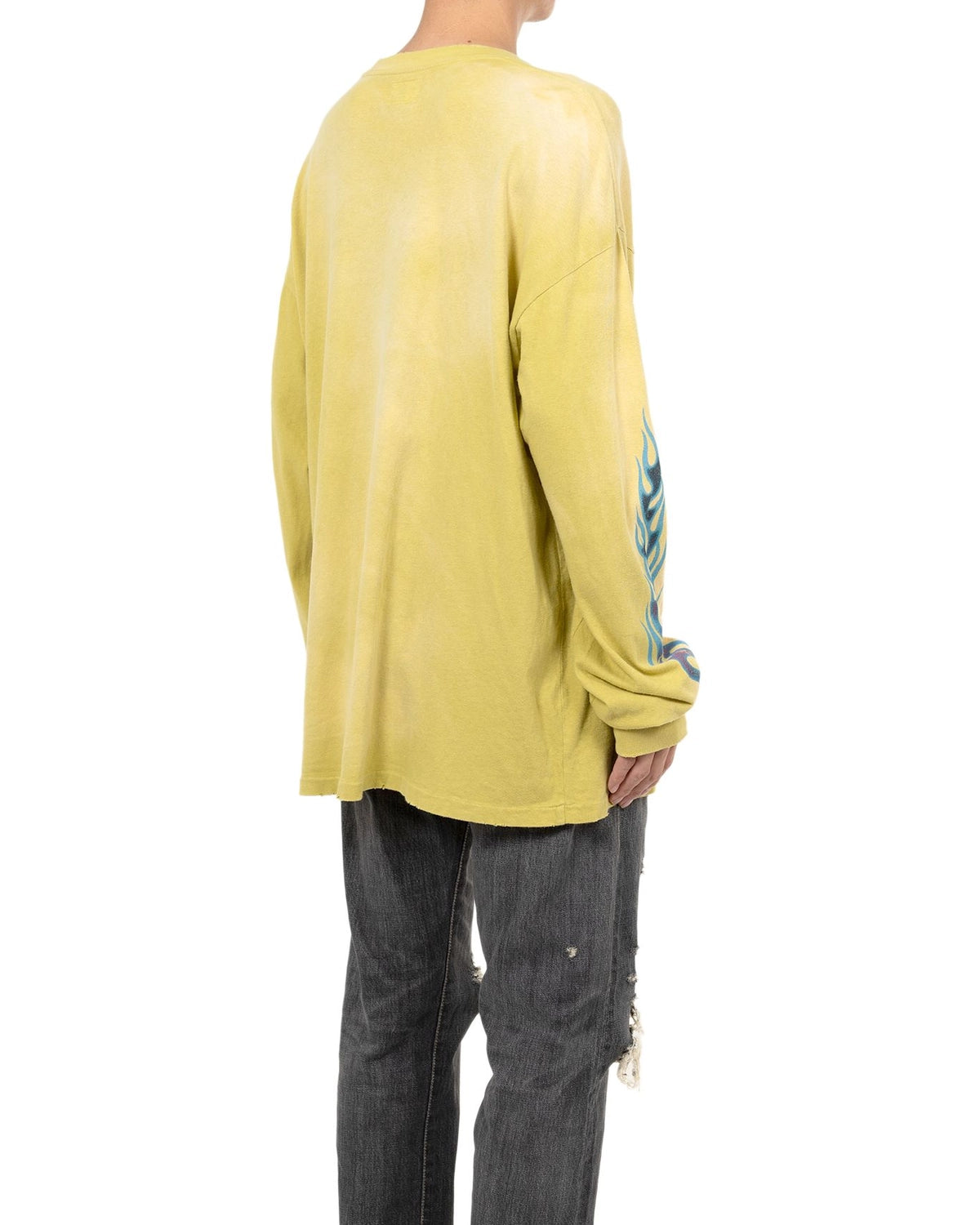 KAMIYA / “KMY-FIRE” Distressed L/S T-shirt (G14LT079)