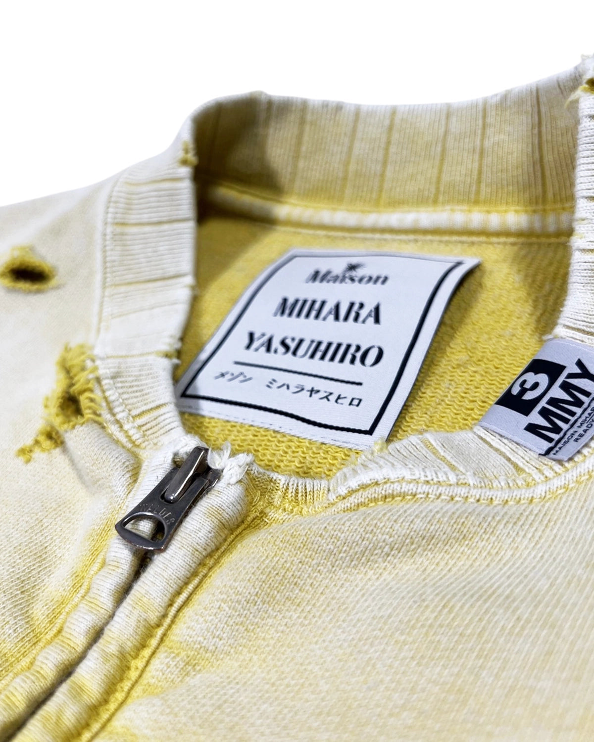 Maison MIHARA YASUHIRO / BLEACHED HALF ZIP PULLOVER (A15PO566)