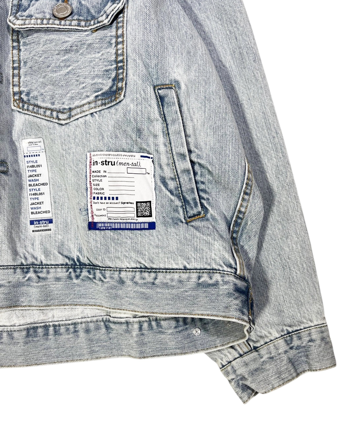 Maison MIHARA YASUHIRO / BLEACHE DENIM JACKET (I14BL051)