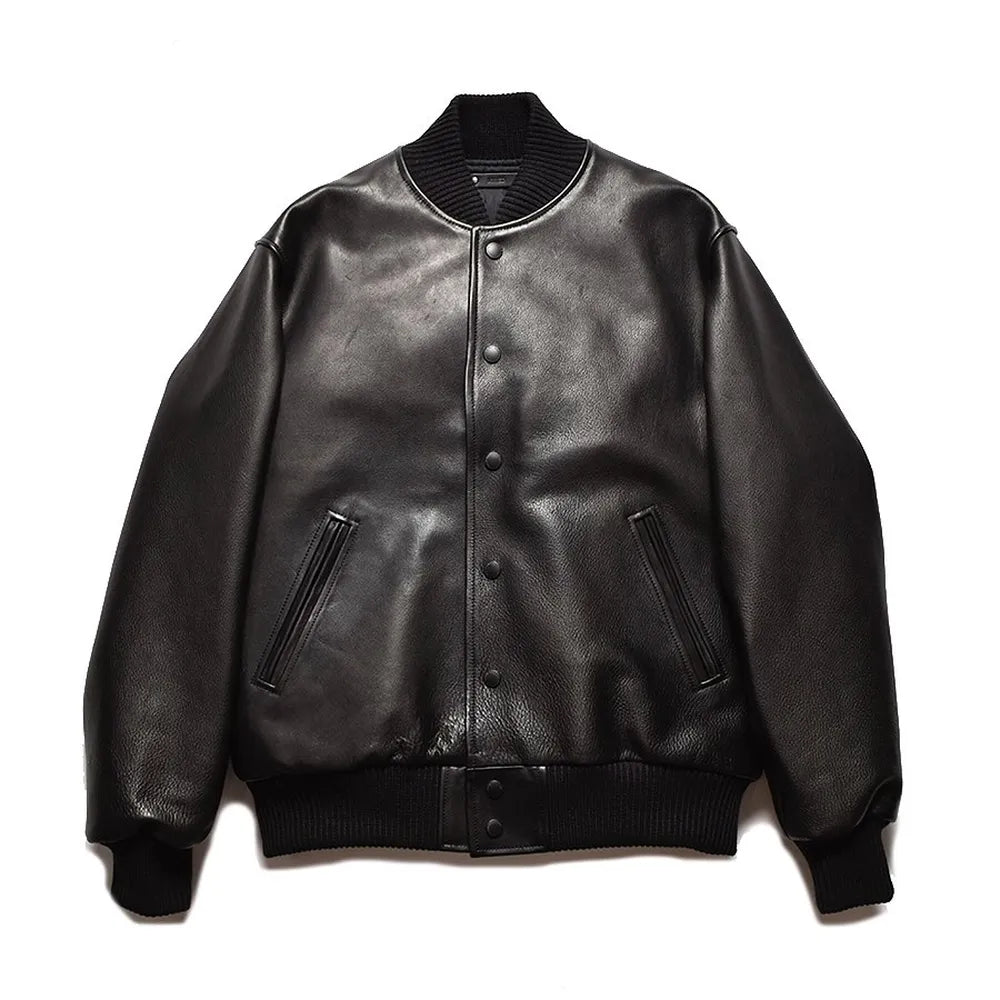 MINEDENIM(マインデニム) / Rusty Calf Leather Varsity Jacket | 公式通販・JACK in the NET