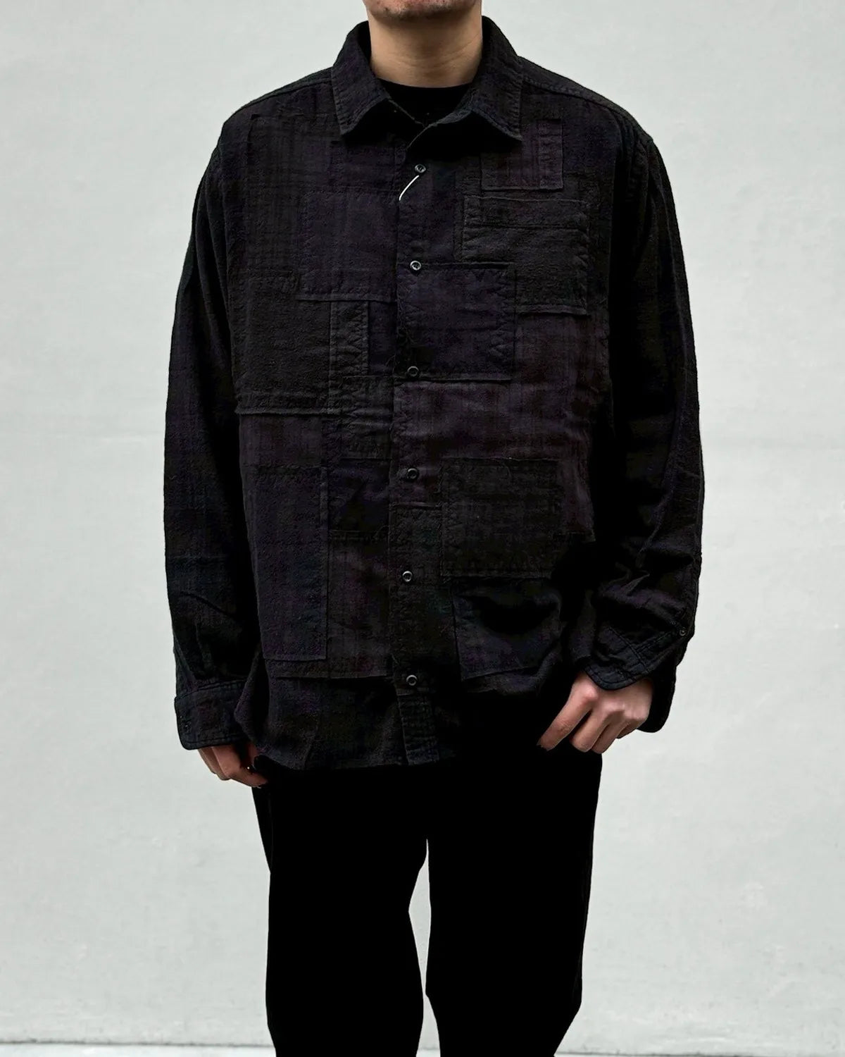 MIYAGIHIDETAKA -Rafu- の Panel Patchwork Shirt (RaFu073)
