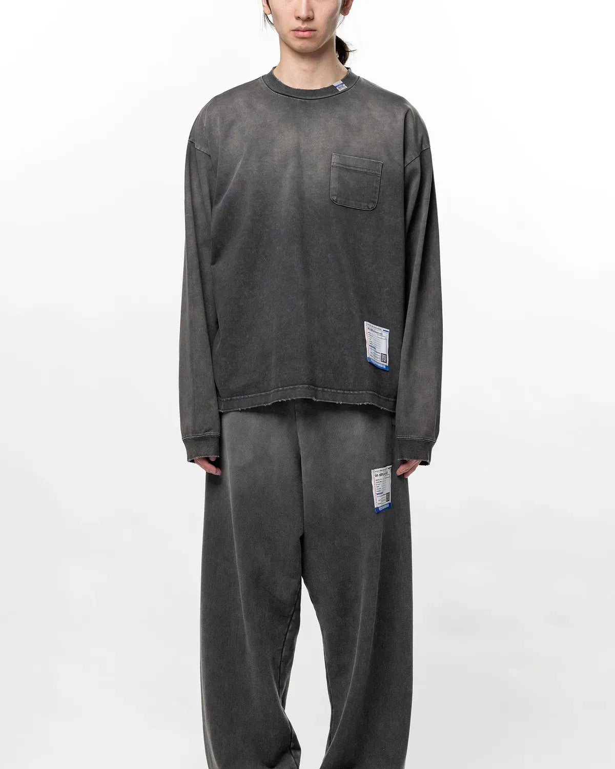 Maison MIHARA YASUHIRO in・stru(men-tal). / Sun Faded Like Distressed Long Sleeve T-Shirt (I17LT525)
