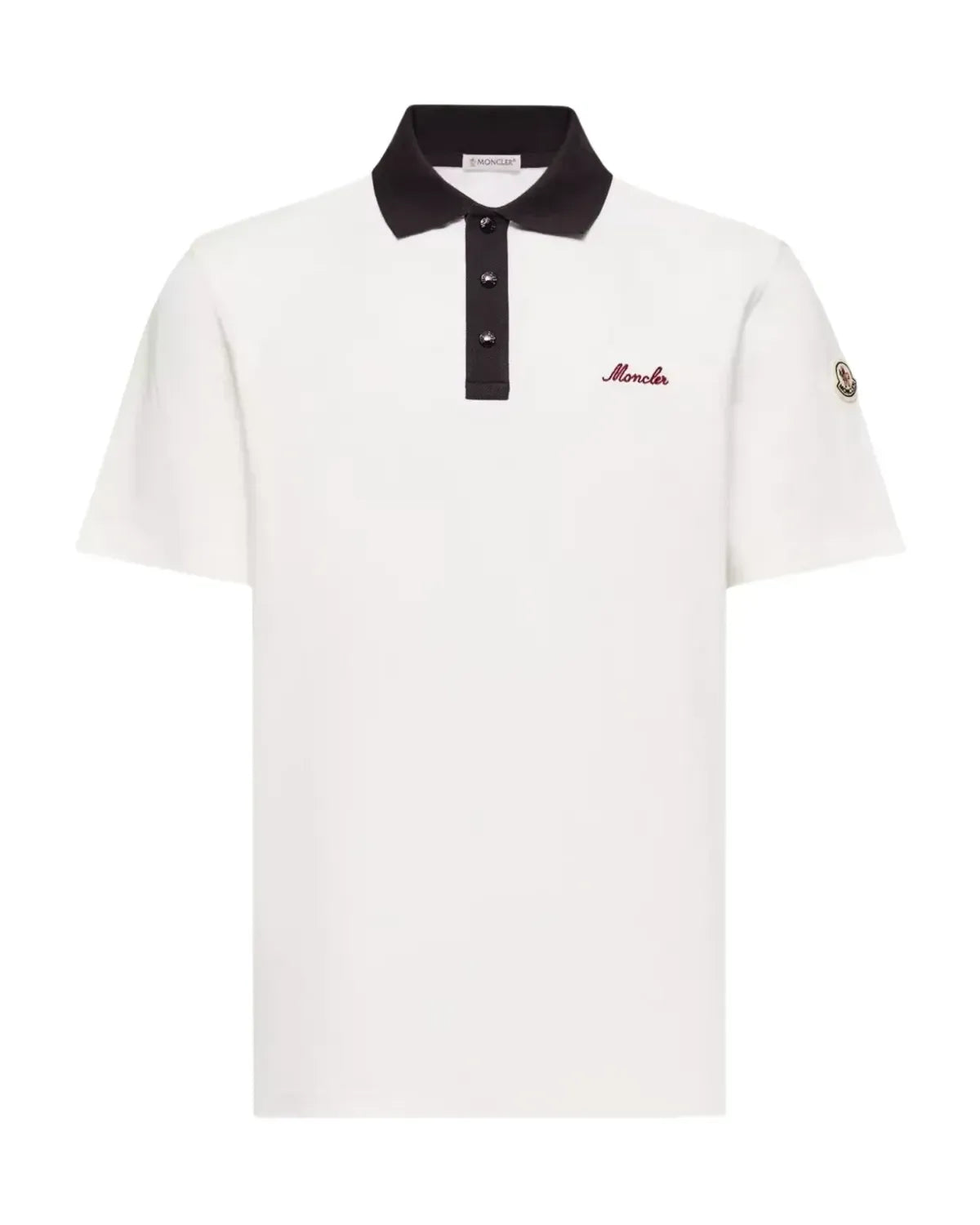 新品同様　モンクレール　ホワイト ポロシャツ Ｓ　ストライプ 袖　3S551 MONCLER(モンクレール) / SS POLO | 公式通販・JACK in the NE