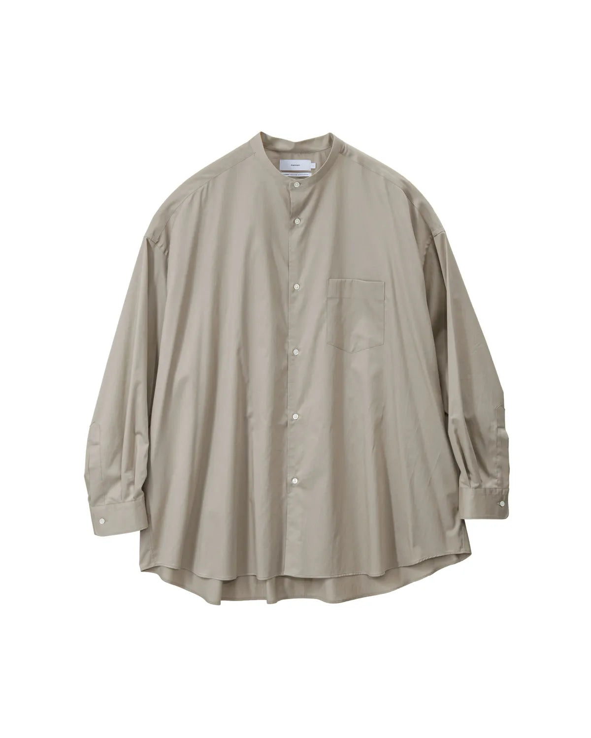 Graphpaper / Silicon Poplin Oversized Band Collar Shirt (GM253-50181)