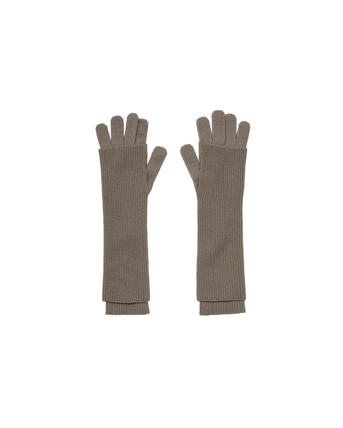 Graphpaper / Mercerized Fine Wool Knit Layered Gloves (GL253-90467)