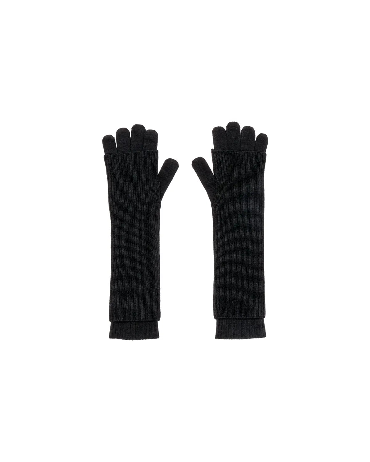 Graphpaper / Mercerized Fine Wool Knit Layered Gloves (GL253-90467)