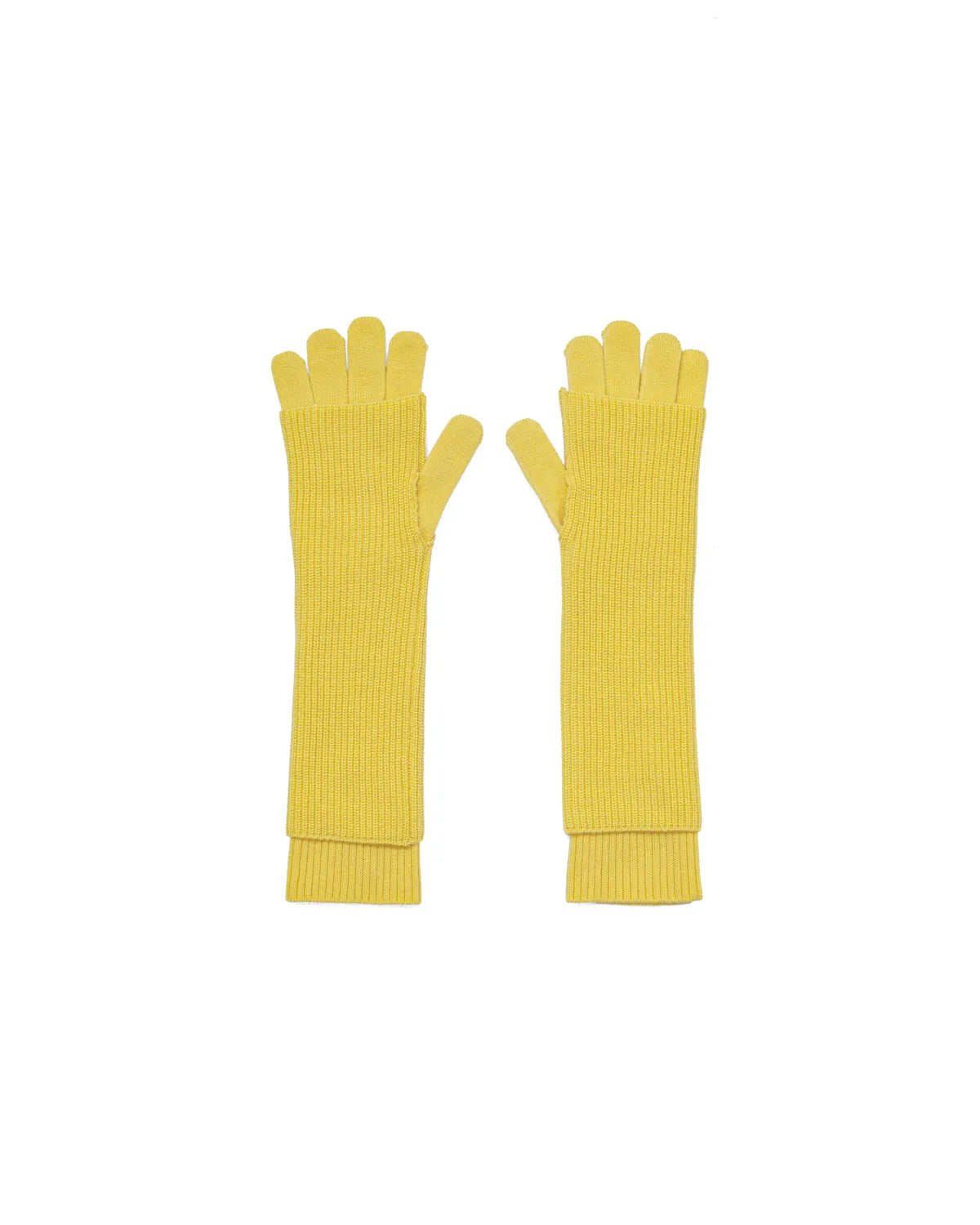 Graphpaper / Mercerized Fine Wool Knit Layered Gloves (GL253-90467)