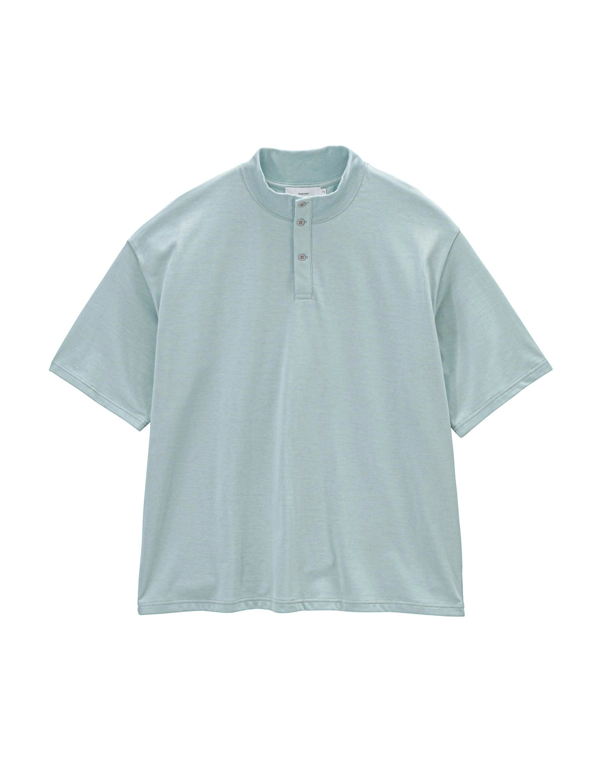 Graphpaper / Tri Spun Cotton S/S Henley High Neck Tee (GM261-70350)