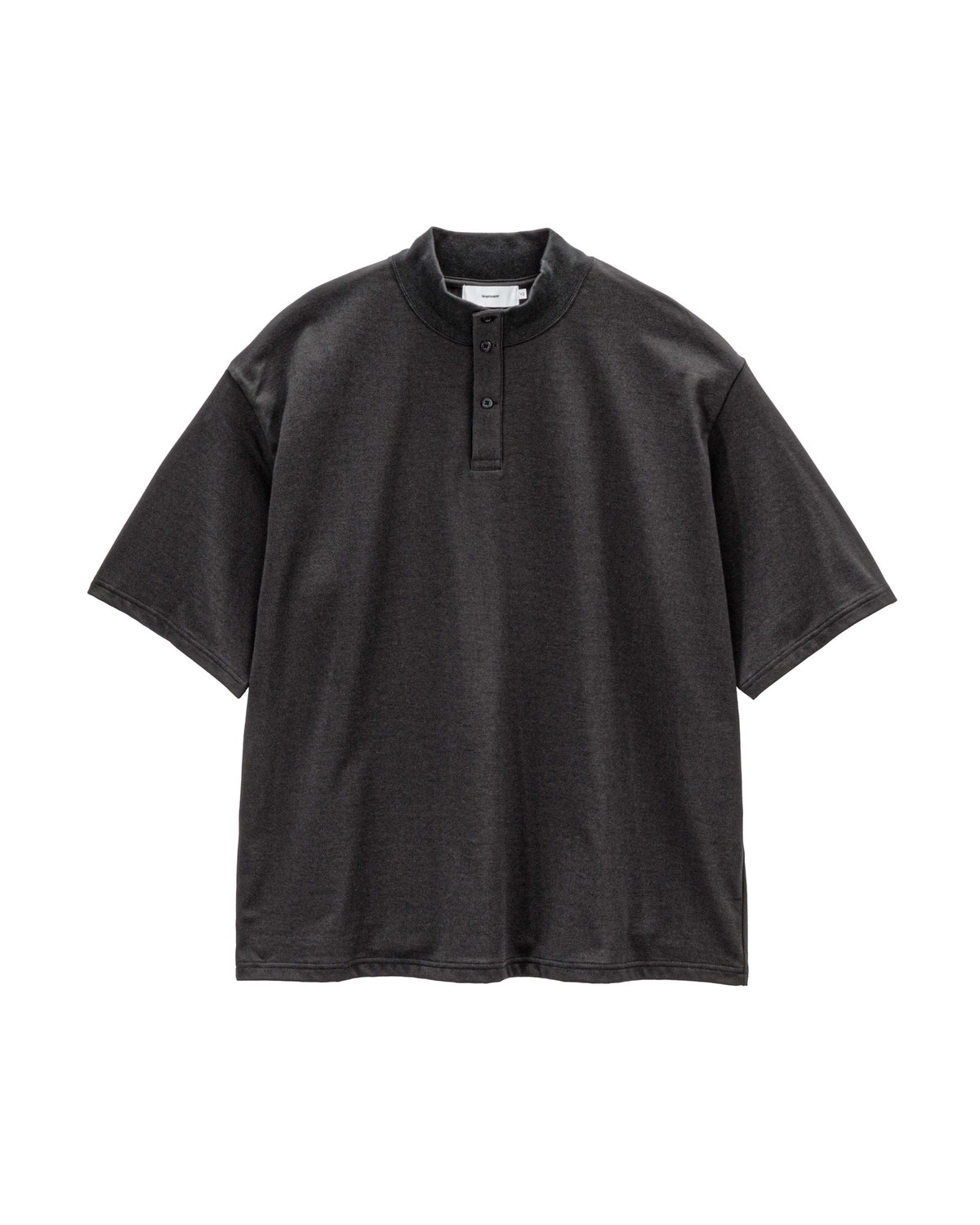 Graphpaper / Tri Spun Cotton S/S Henley High Neck Tee (GM261-70350)